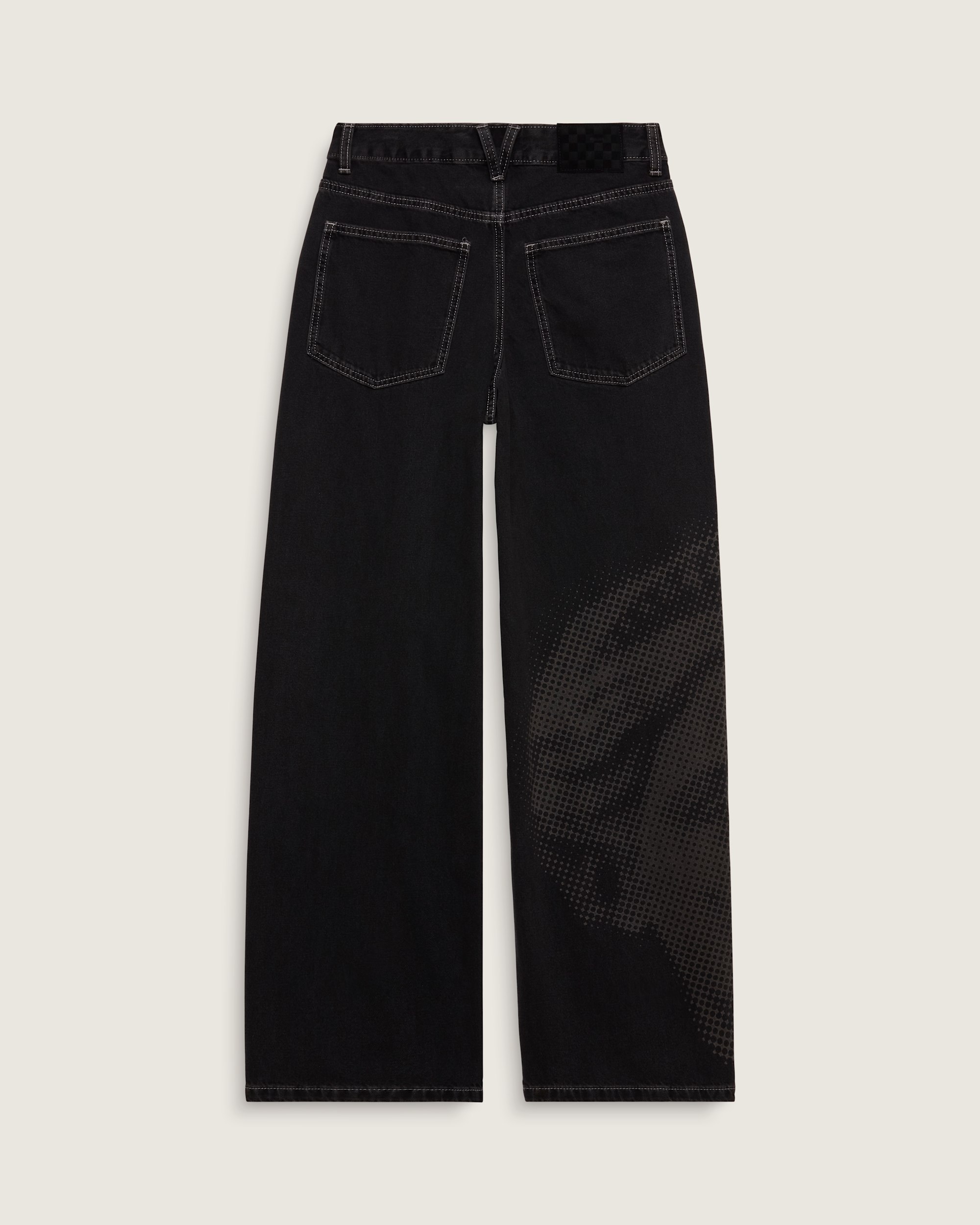 Pantalon puddle Sirelle en denim  5 poches VANS Noir dlav ALT1