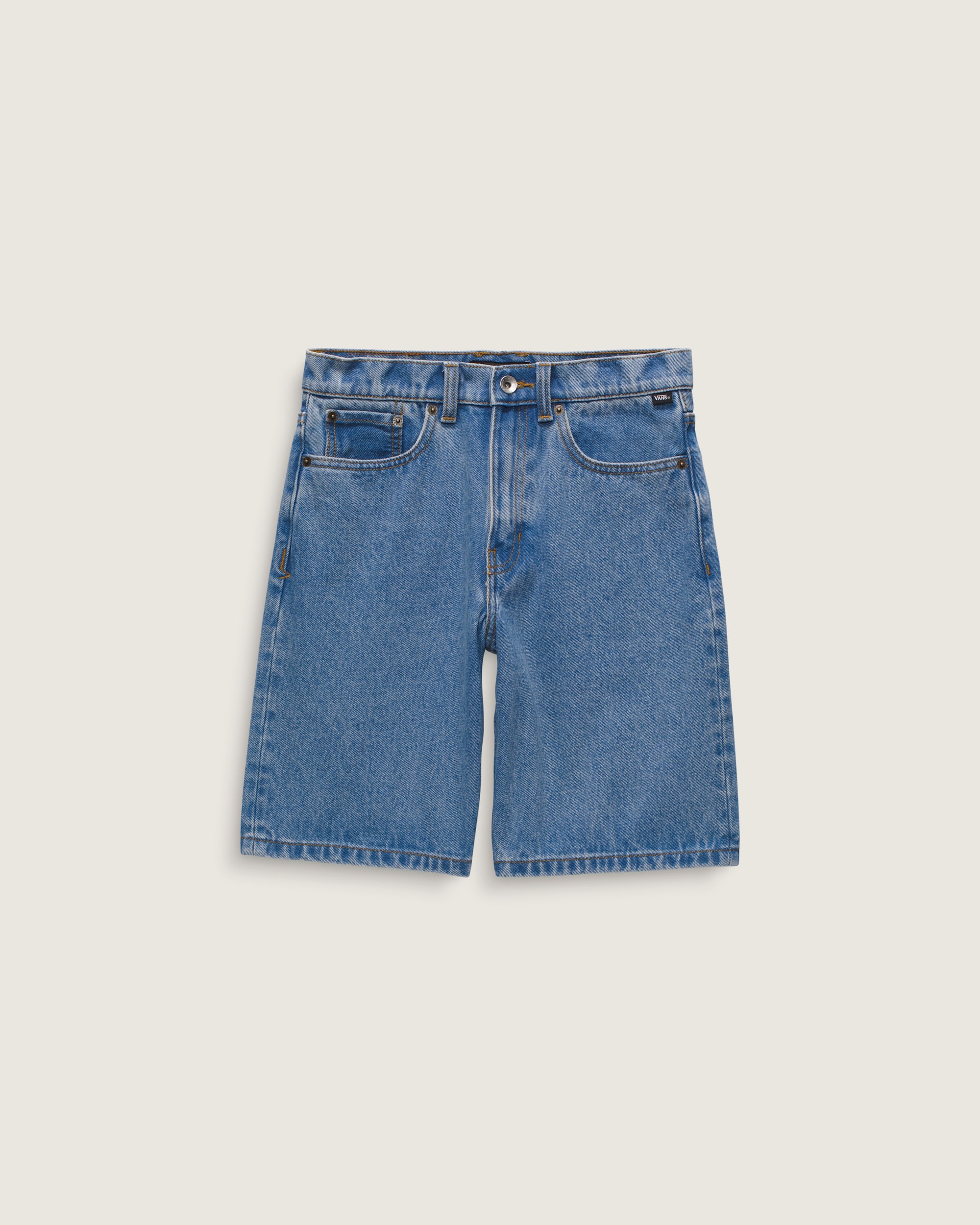 Kids Check5 Baggy Denim Shorts VANS Stonewash Blue ALT4