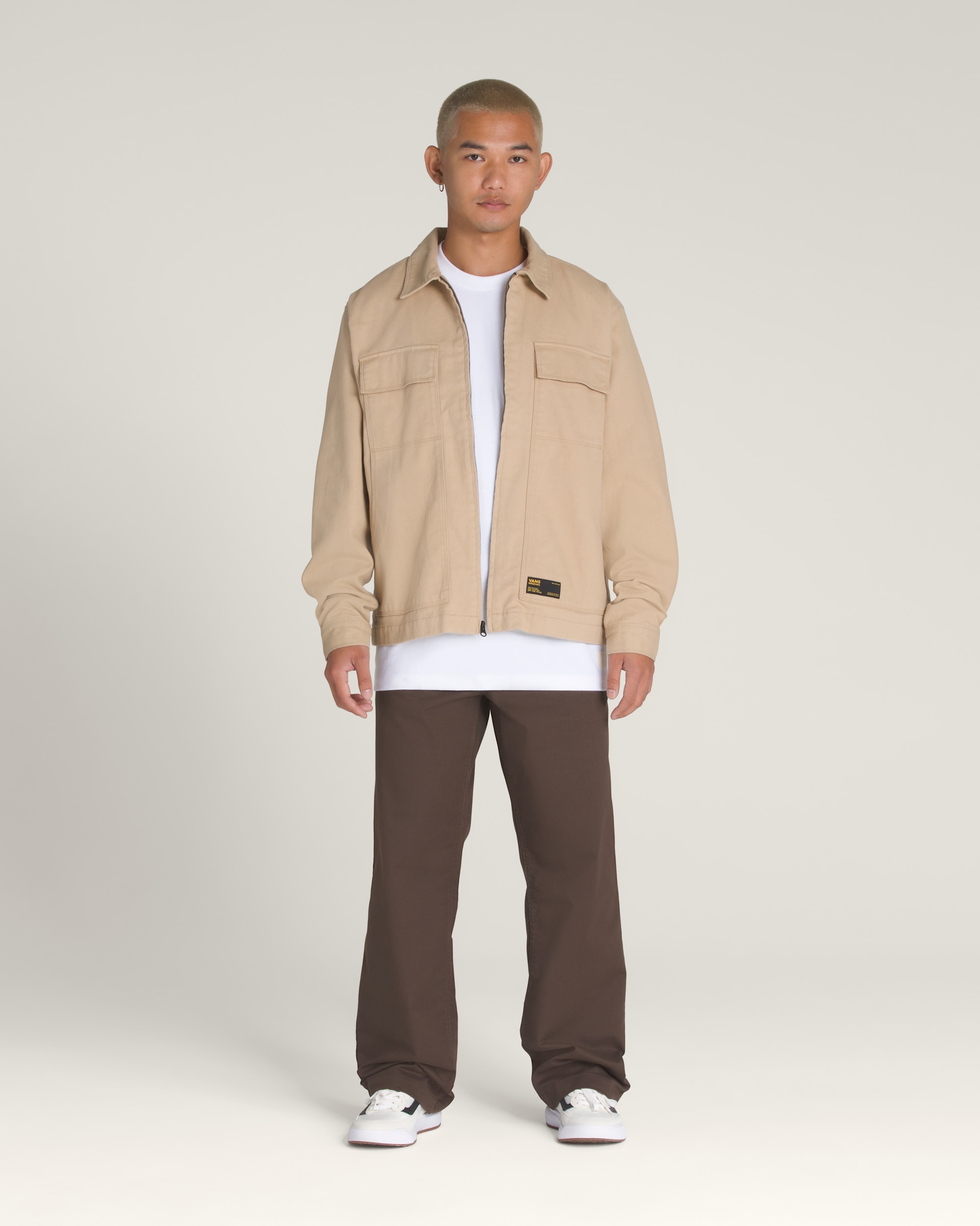 McAvoy Zip Station Jacket VANS Incense Tan Brown ALT2