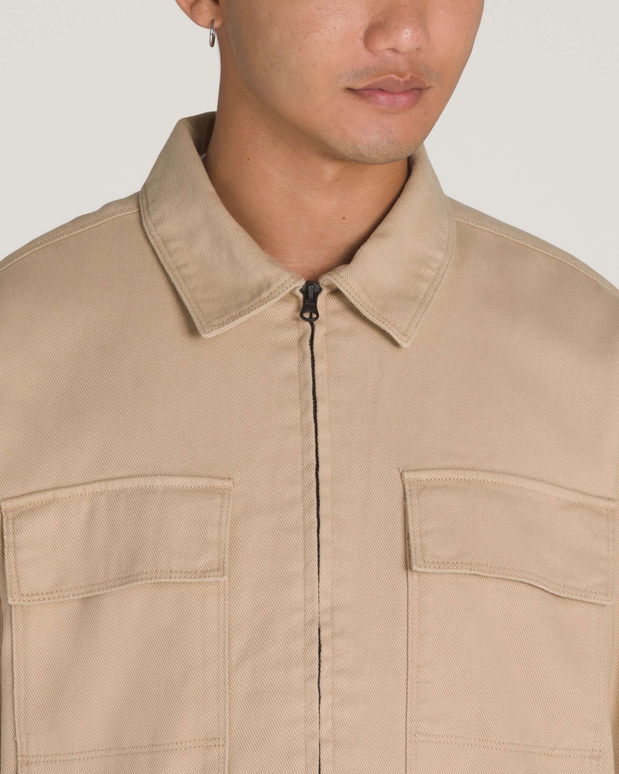 McAvoy Zip Station Jacket VANS Incense Tan Brown ALT3