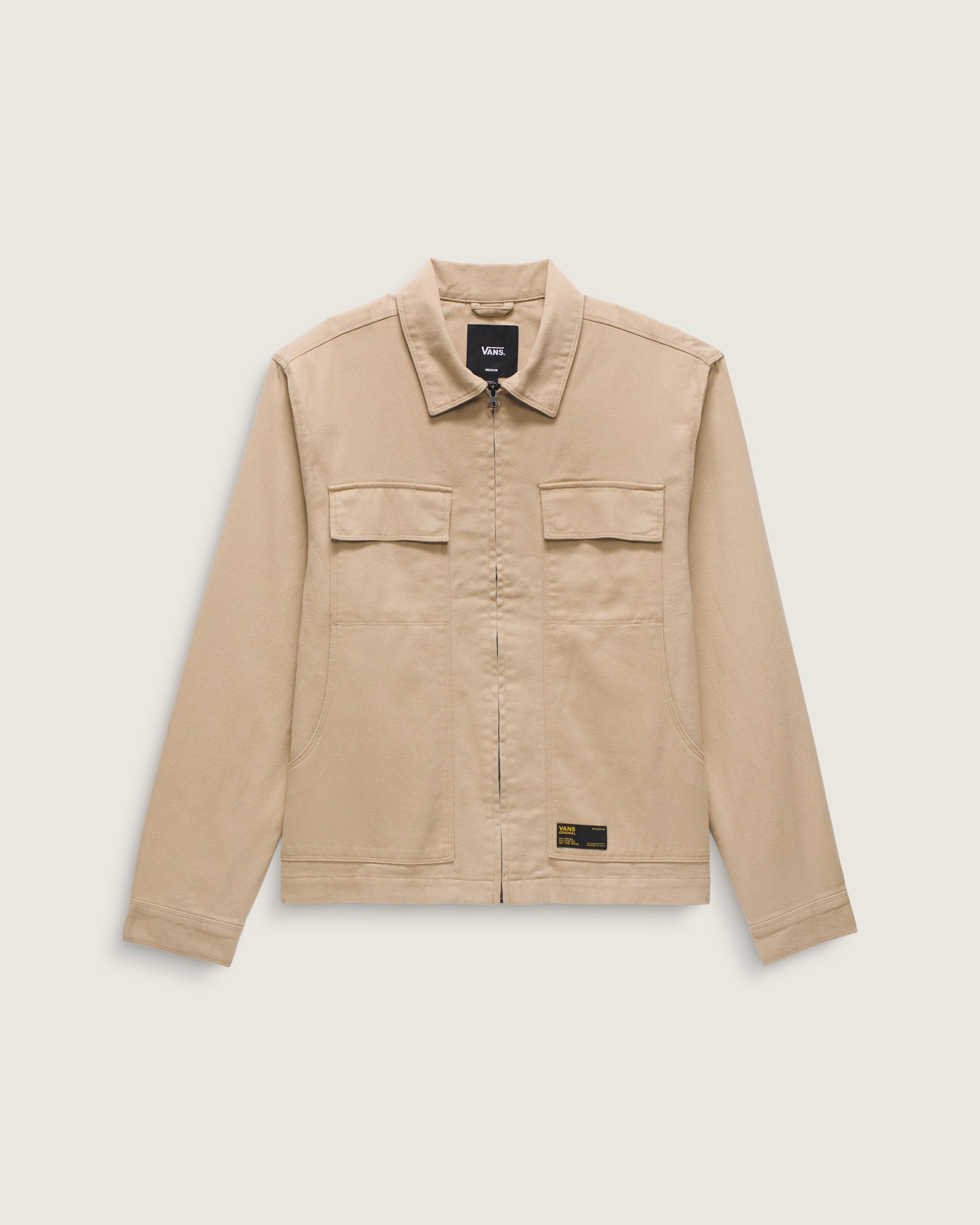 McAvoy Zip Station Jacket in Incense Tan Brown | Vans