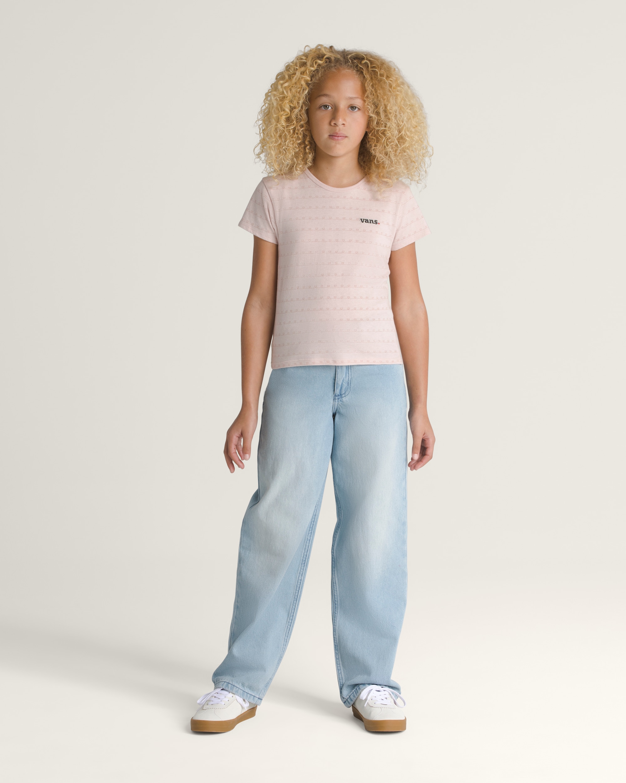 Kids Ribbon Mini TShirt VANS Sepia Rose Pink ALT2