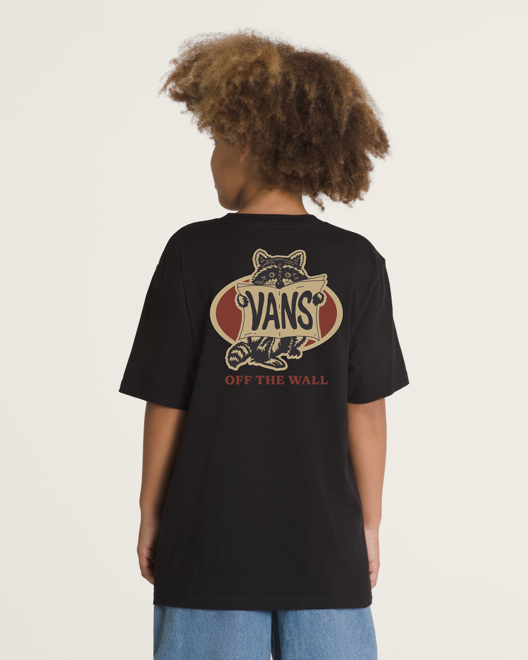 Kids Racoon Sign TShirt VANS Black HERO