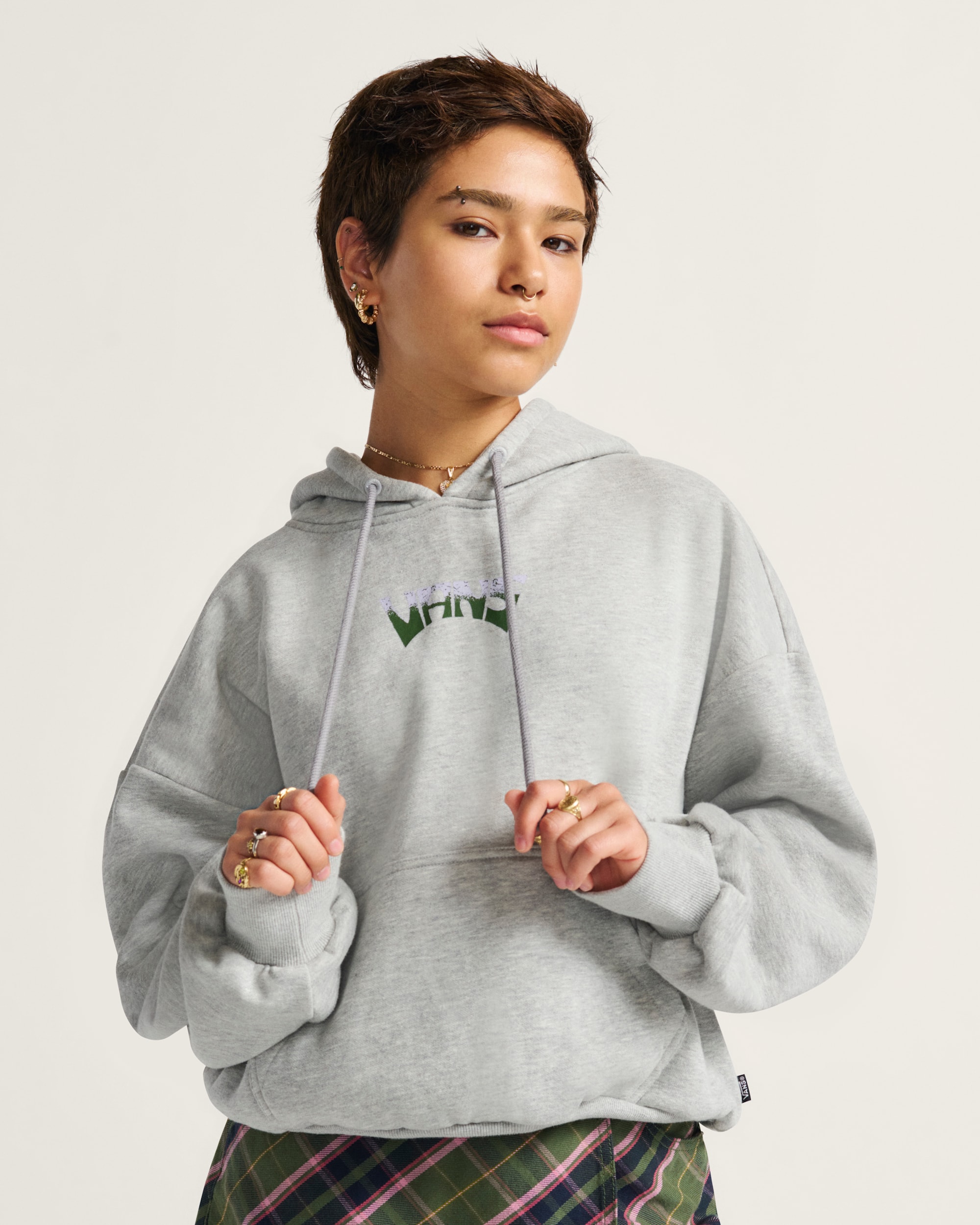 World Peace Retro Pullover Hoodie VANS Heather Grey HERO