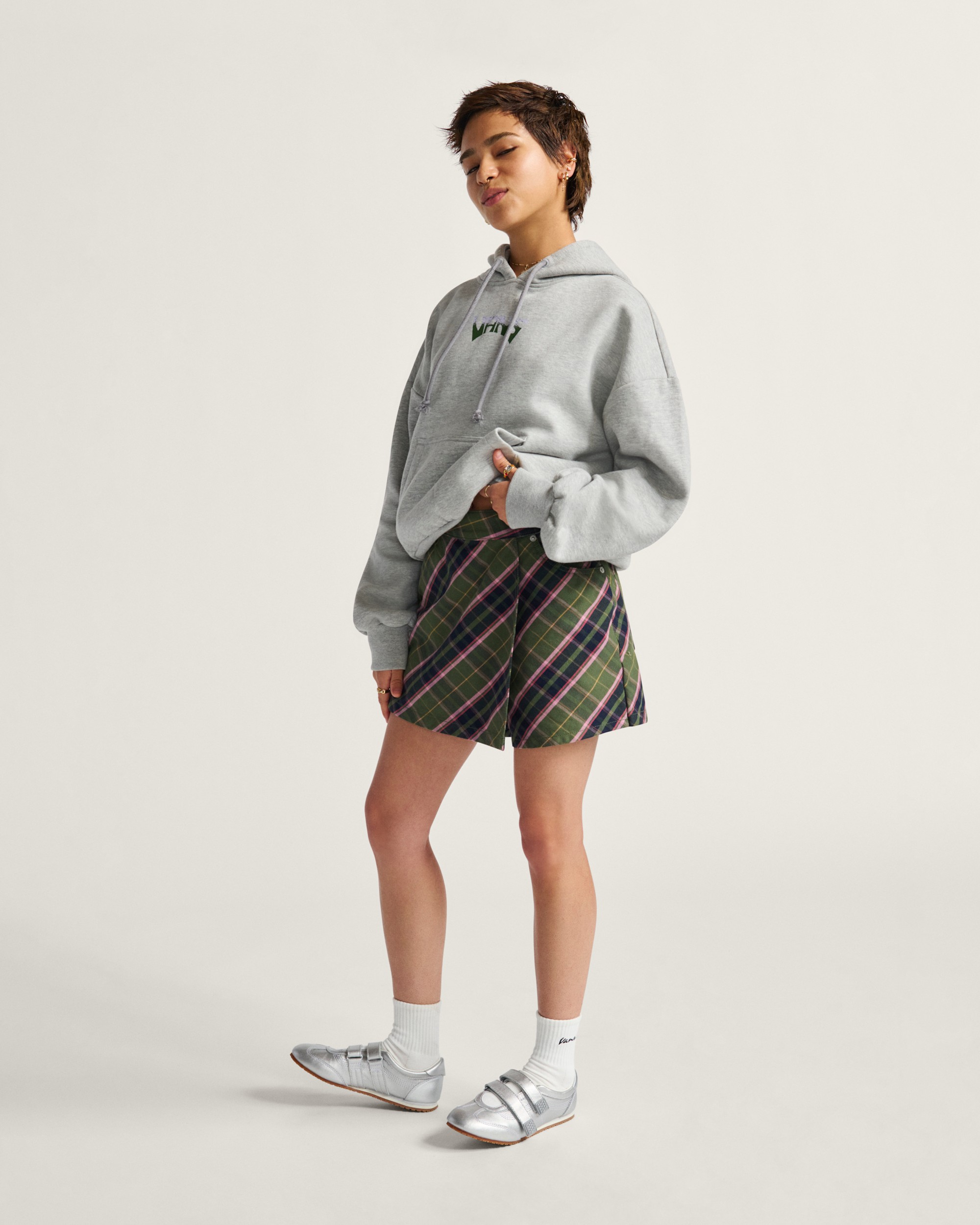 Sirelle Wrap Mini Skort VANS Pine Forest Green  Dawn Pink ALT2