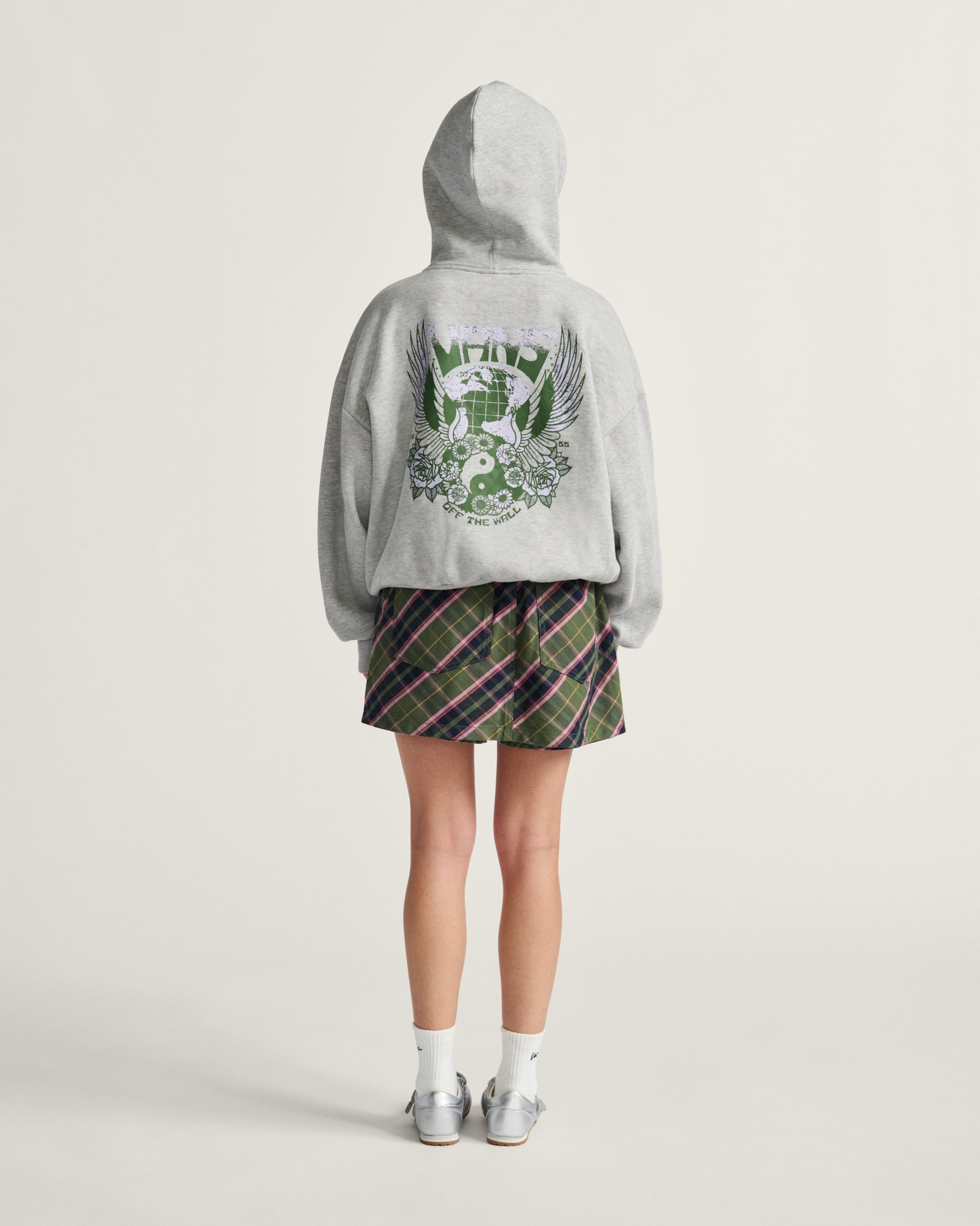 Sirelle Wrap Mini Skort VANS Pine Forest Green  Dawn Pink ALT3