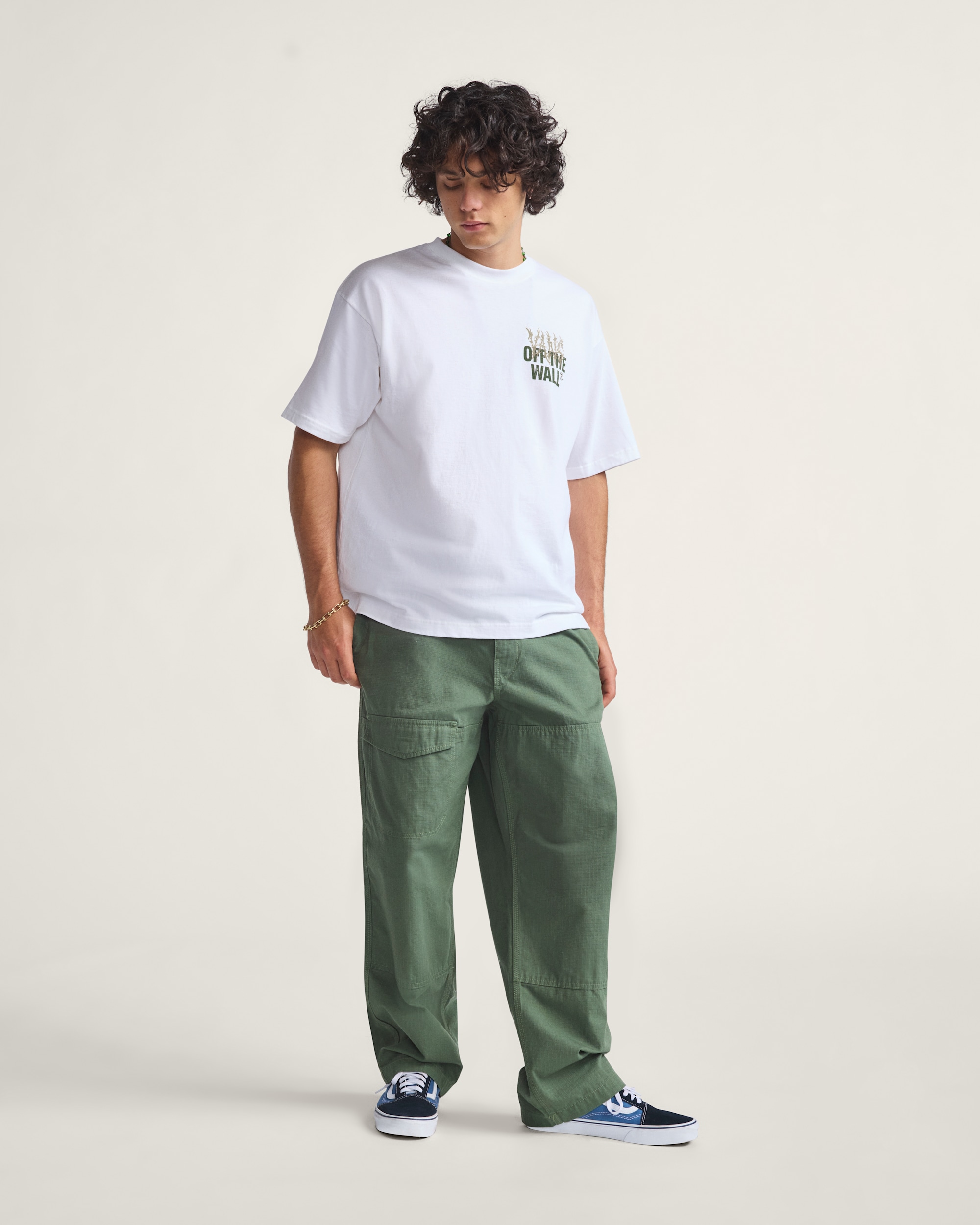Skate Loose Cargo Pants by Atiba Jefferson VANS Atiba Pine Forest Green ALT3