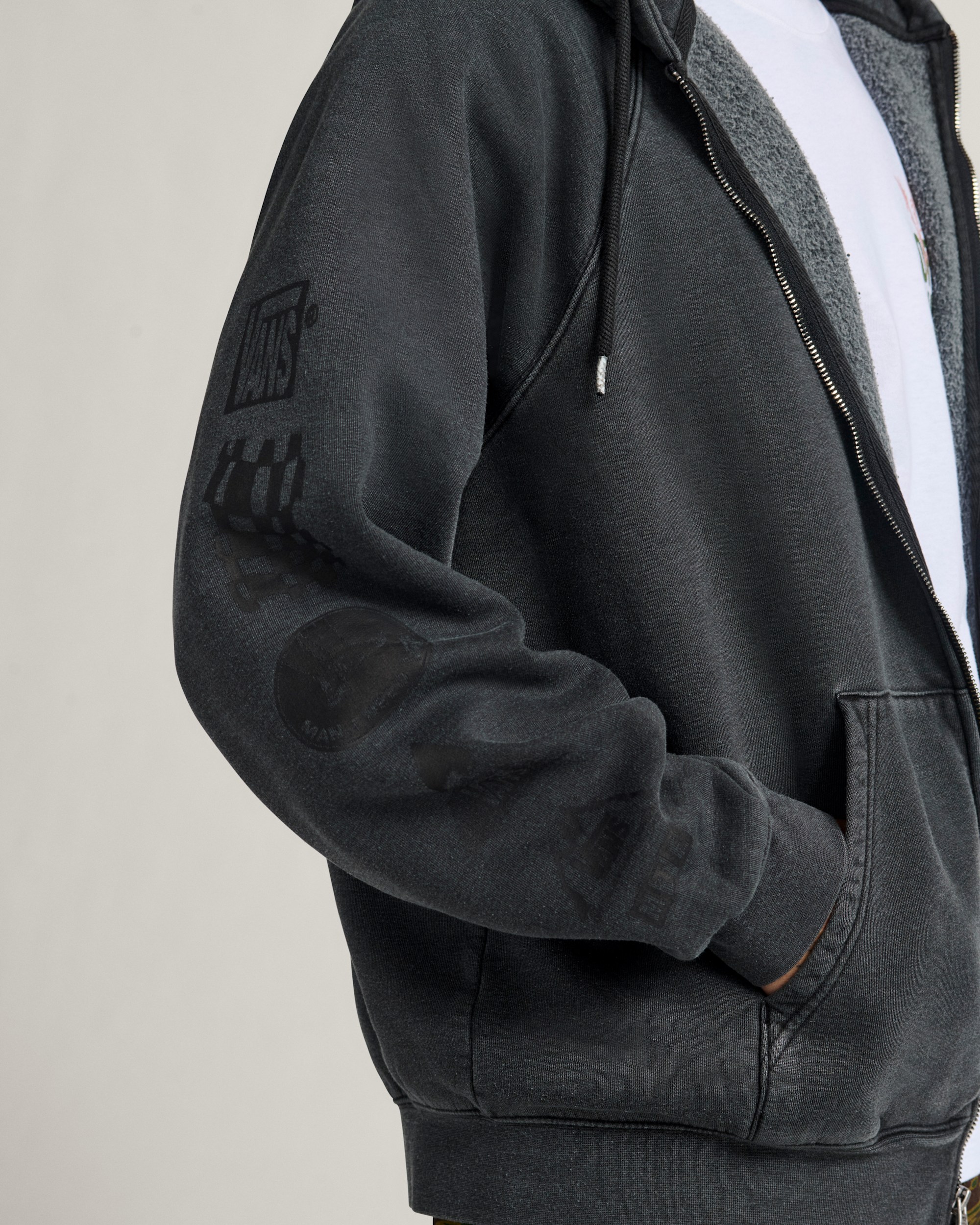 TeamTeam Zip Hoodie VANS Black ALT4