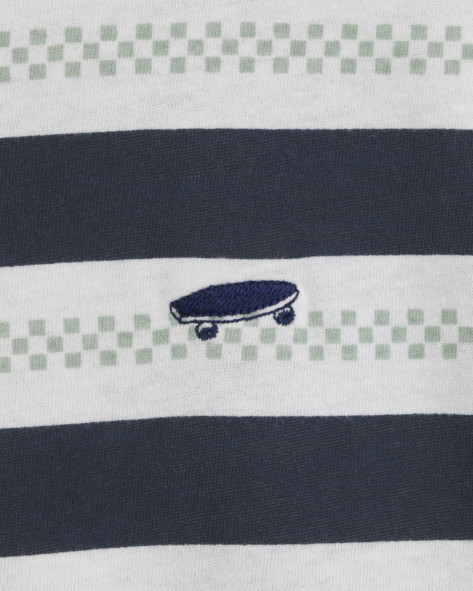 Salton Stripe Checkerboard TShirt VANS Checkerboard Marshmallow White  Navy Blue ALT2