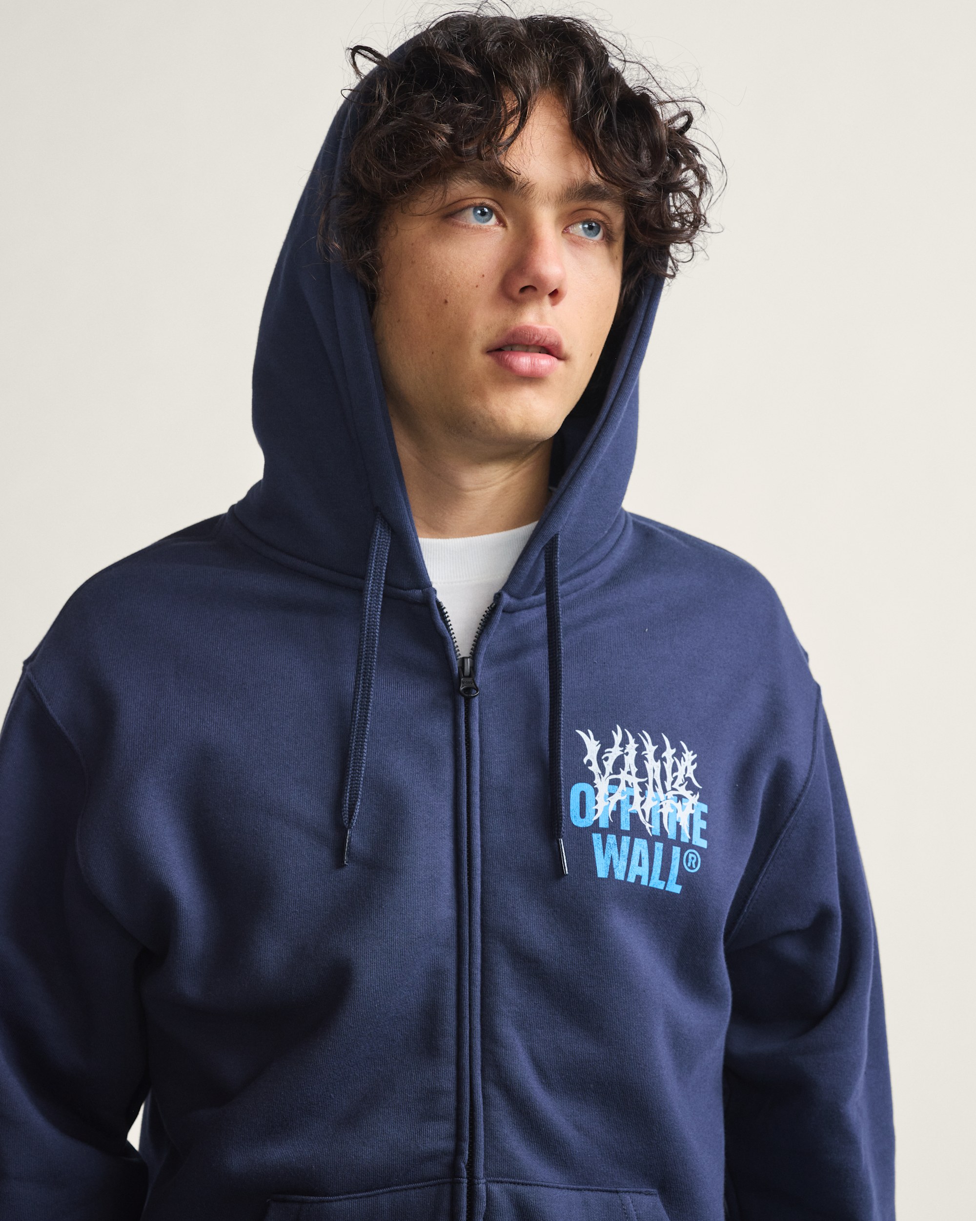 Metal Wall Zip Hoodie VANS Parisian Night Blue ALT3