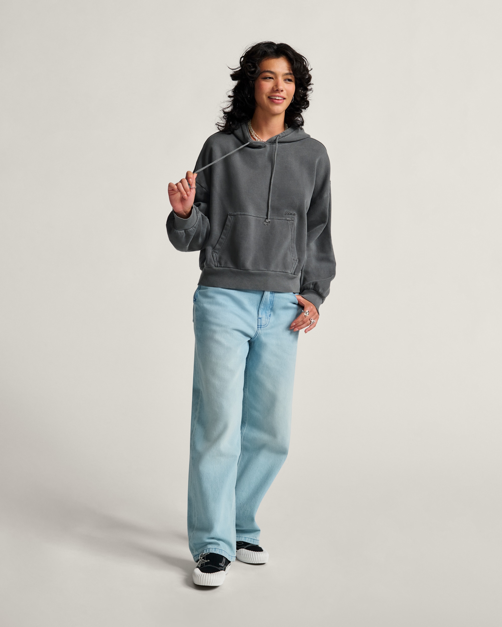 Retro Pullover Hoodie in Asphalt Grey | Vans