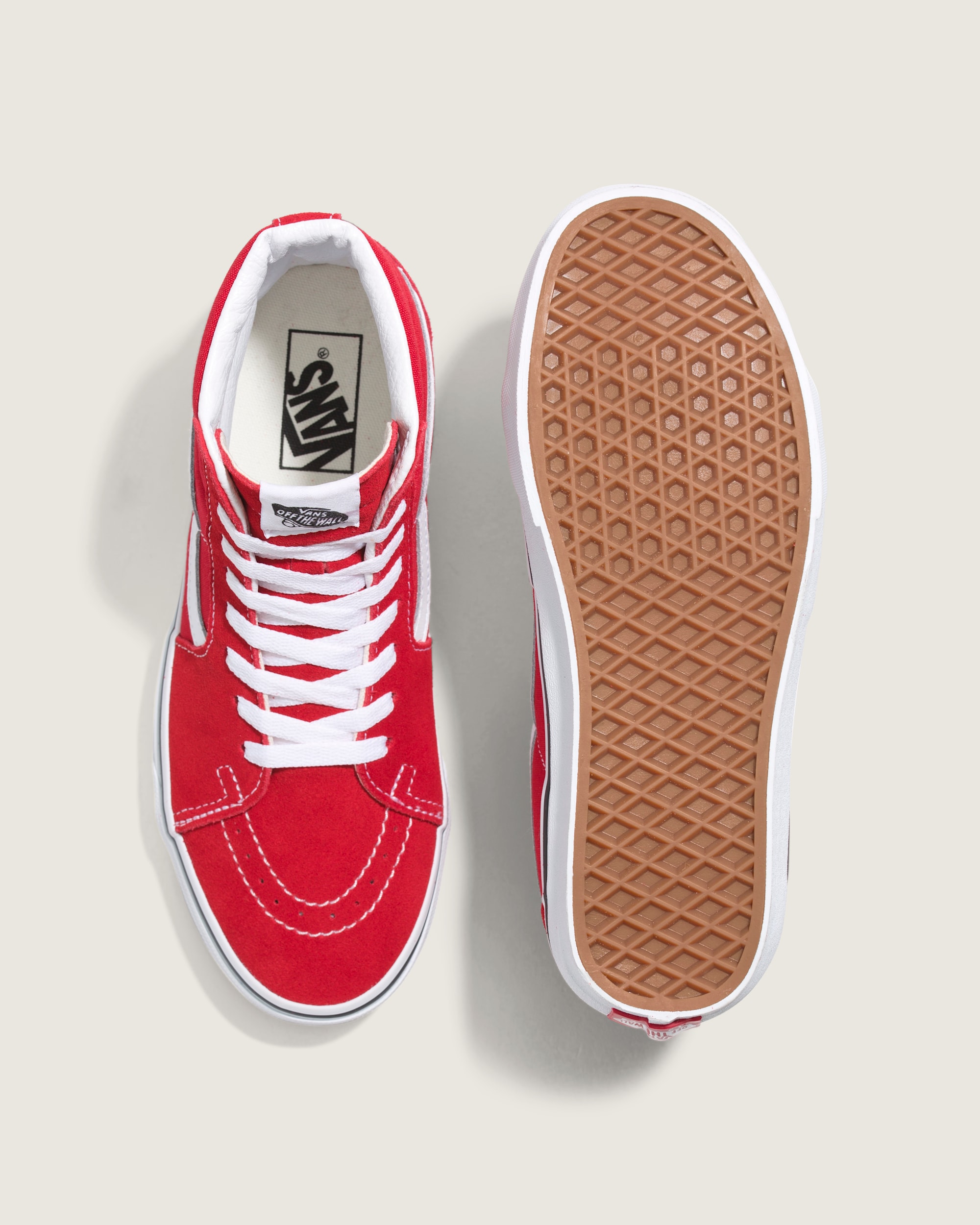 Sk8Hi Shoe VANS Racing Red  True White ALT2