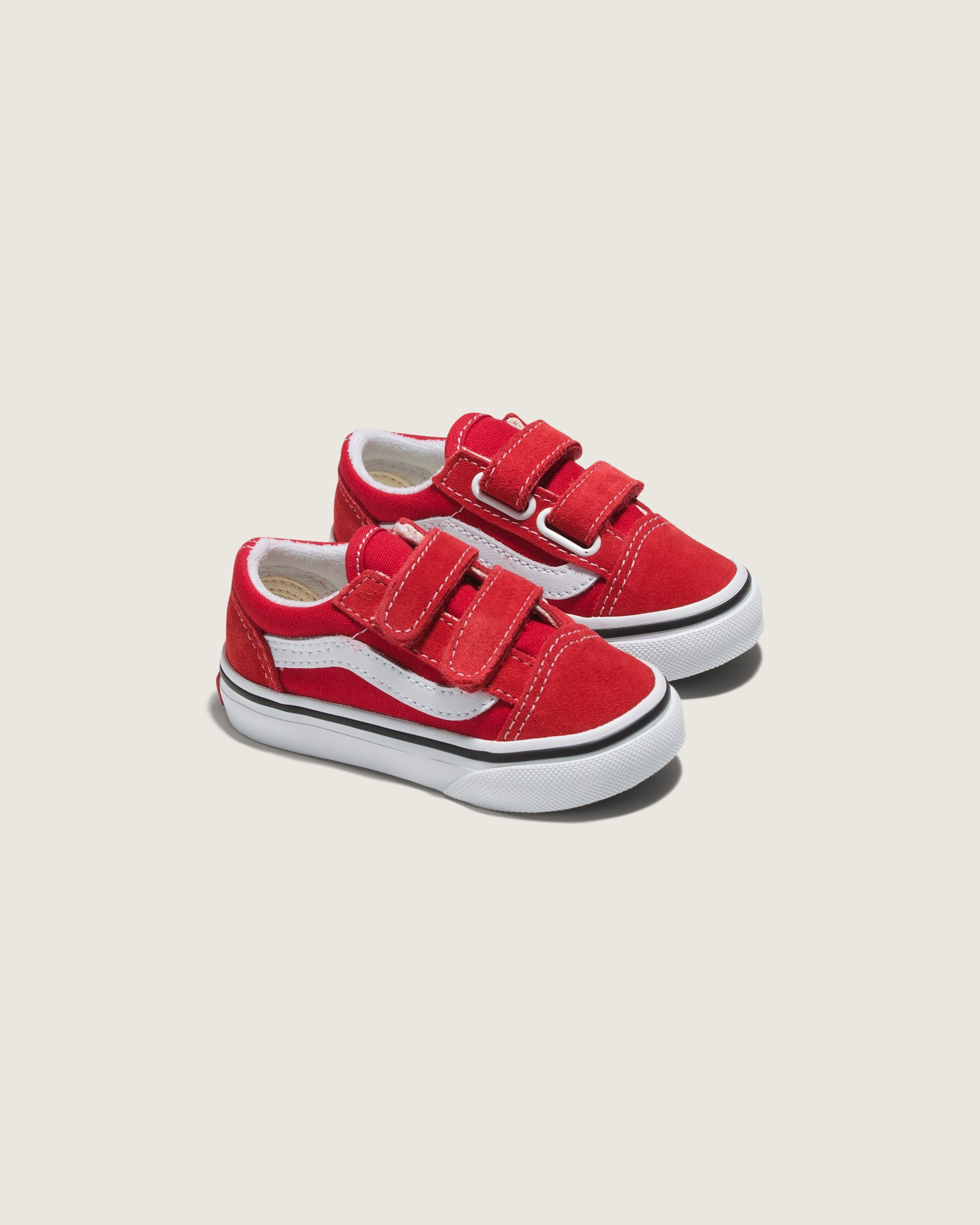 Toddler Old Skool V Shoe VANS Racing Red  True White ALT1