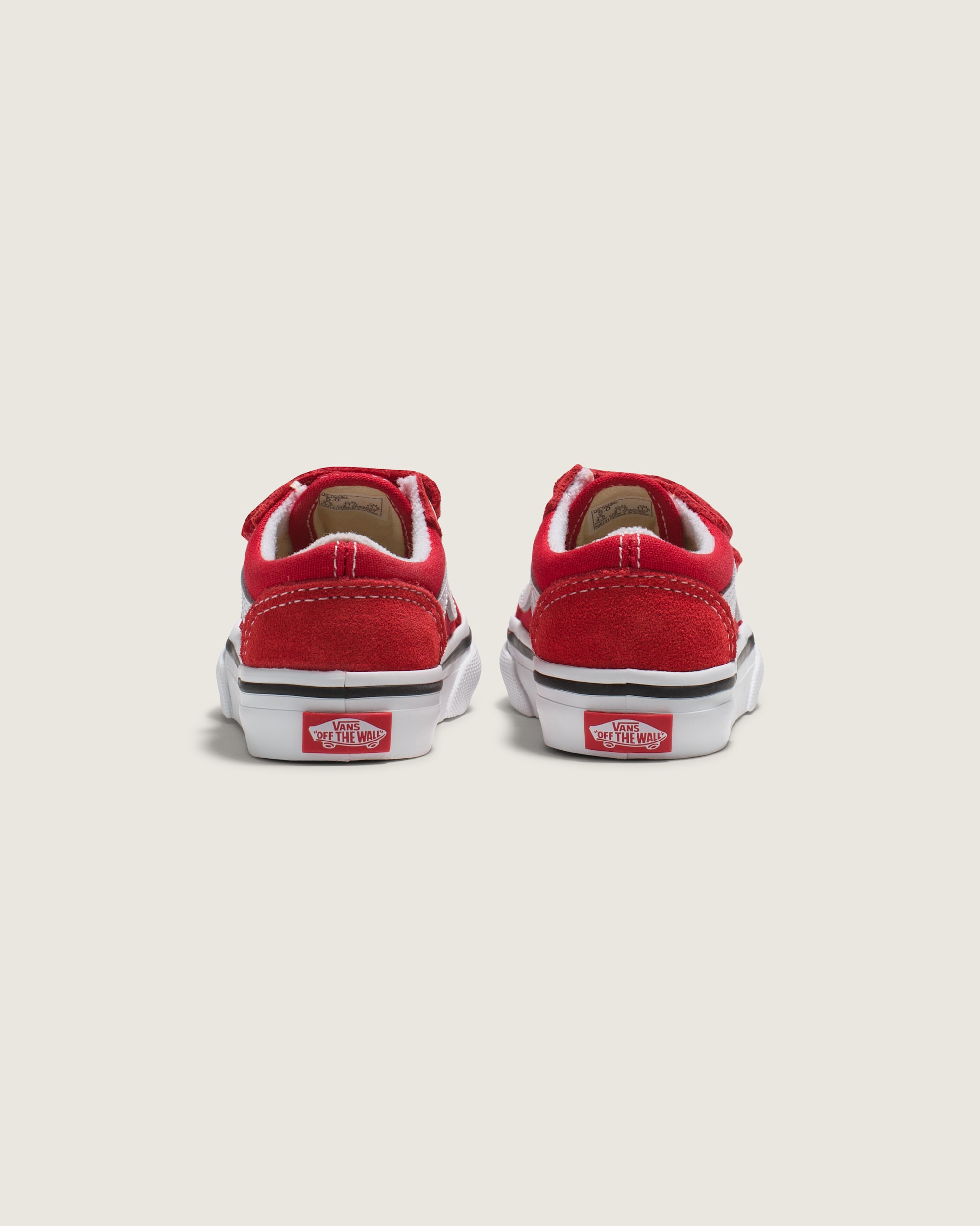 Toddler Old Skool V Checkerboard Shoe VANS Racing Red  True White ALT3