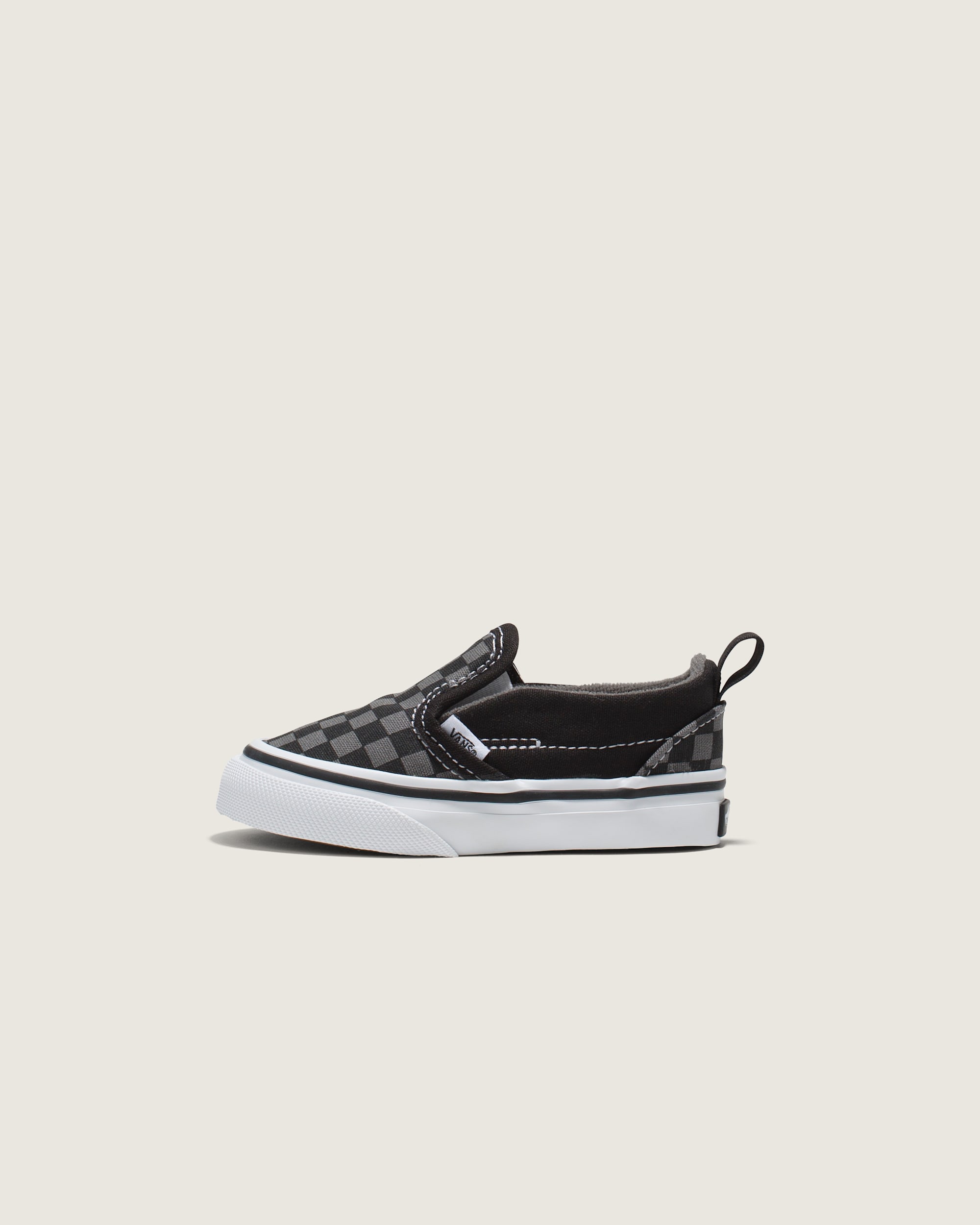 Toddler Classic SlipOn V Checkerboard Shoe VANS Black  Pewter Grey HERO