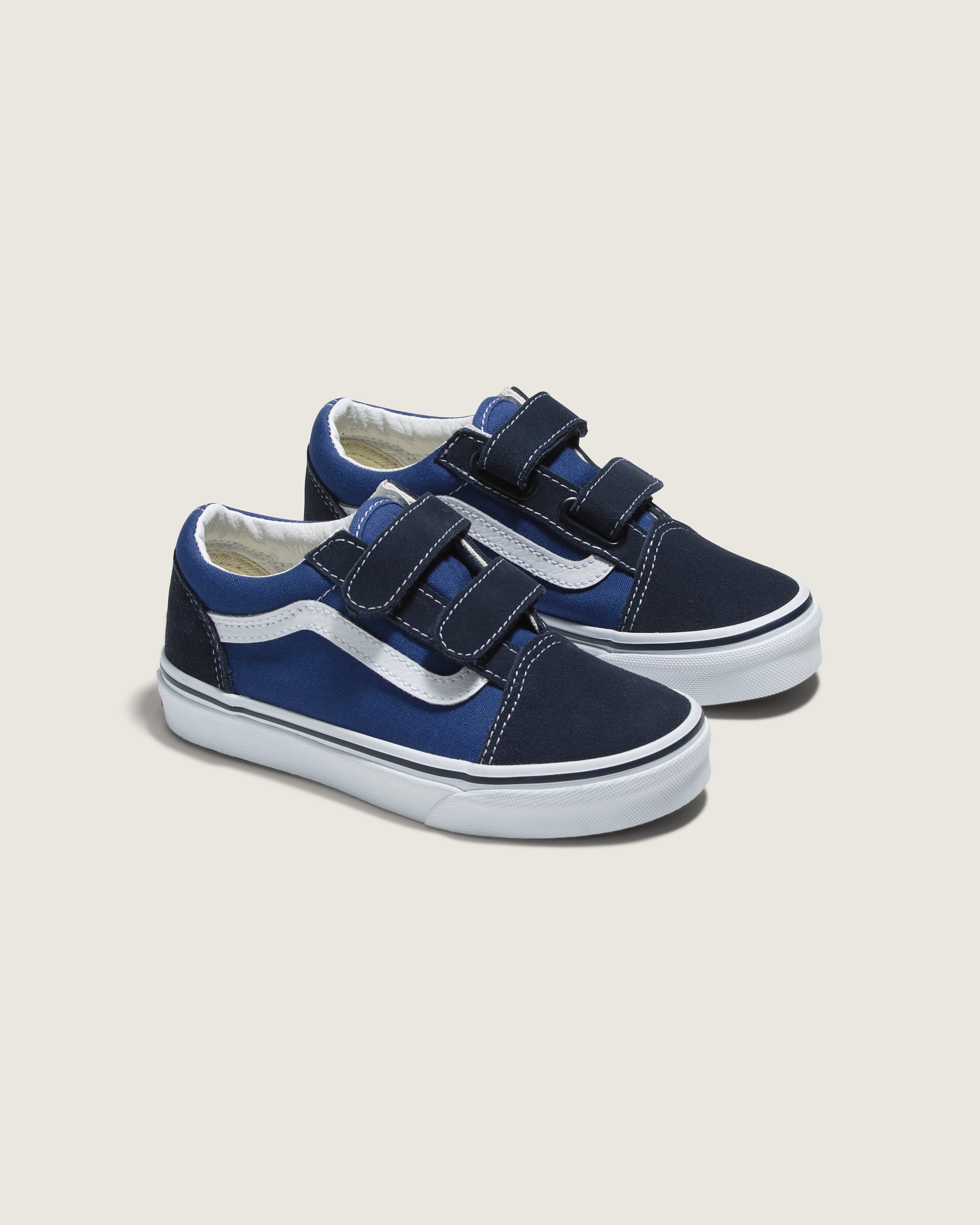 Little Kids Old Skool V Shoe VANS Navy Blue  True White ALT1