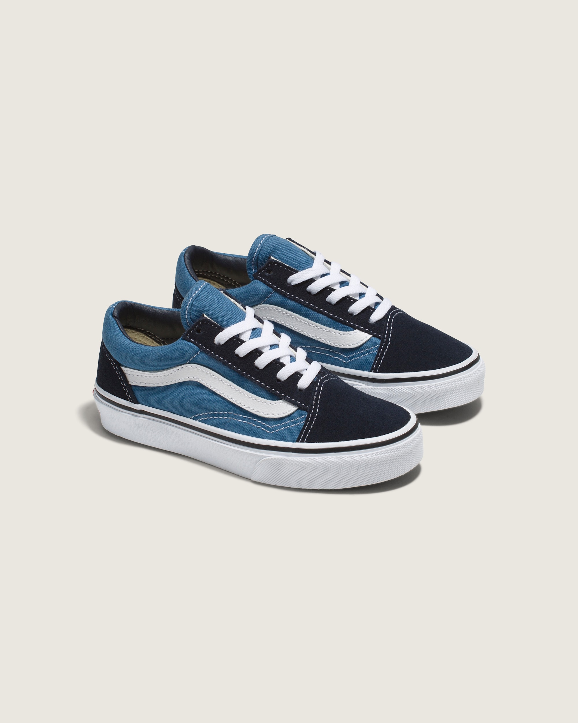 Little Kids Old Skool Shoe VANS Navy Blue  True White ALT1