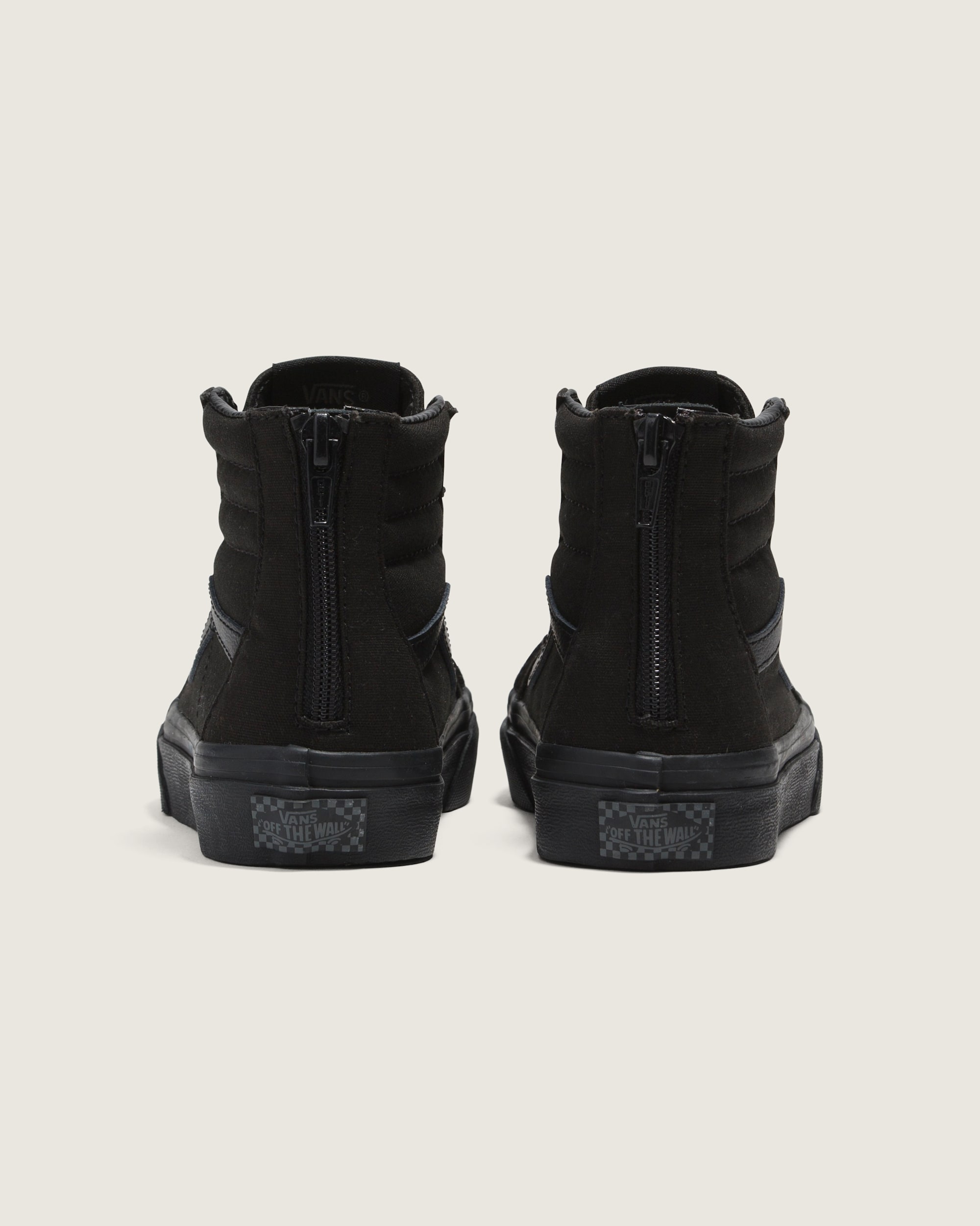 Little Kids Sk8Hi Zip Checkerboard Shoe VANS Checkerboard Black  Black ALT3