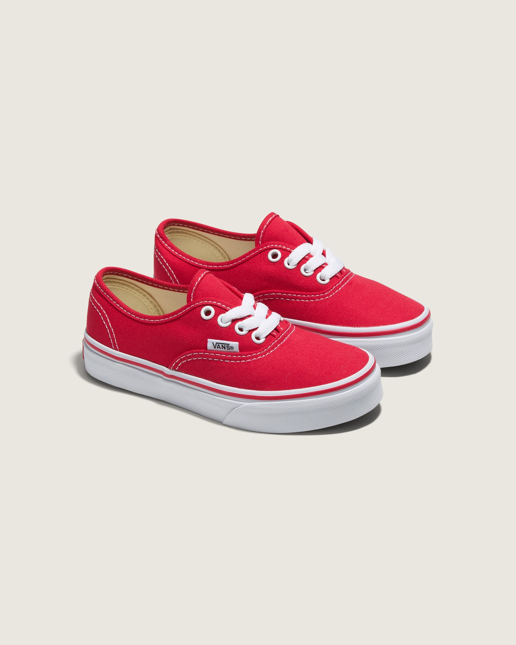 Little Kids Authentic Shoe VANS Red  True White ALT1