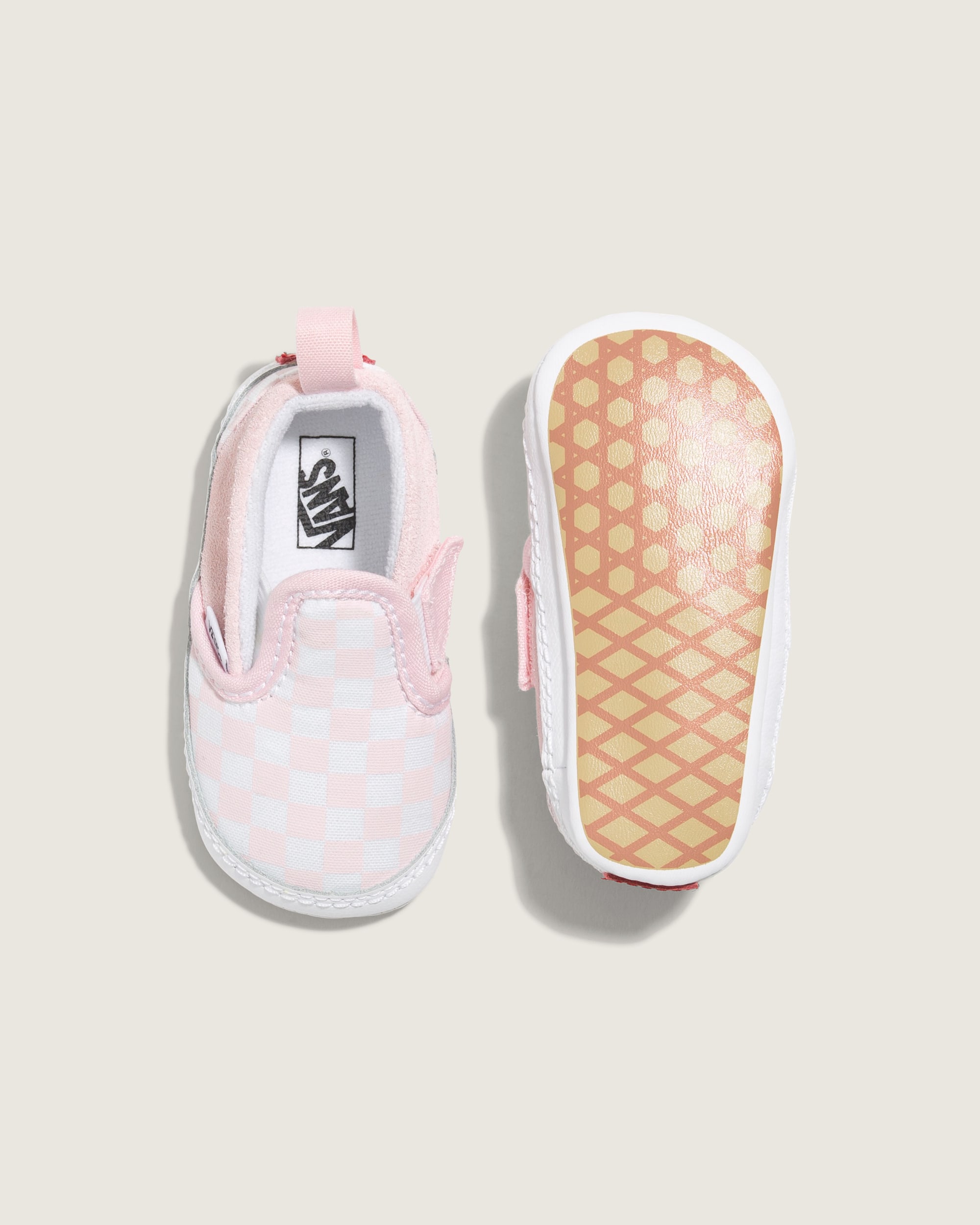 Infant SlipOn V Crib Checkerboard Shoe VANS Checkerboard Blushing Bride Pink  True White ALT2