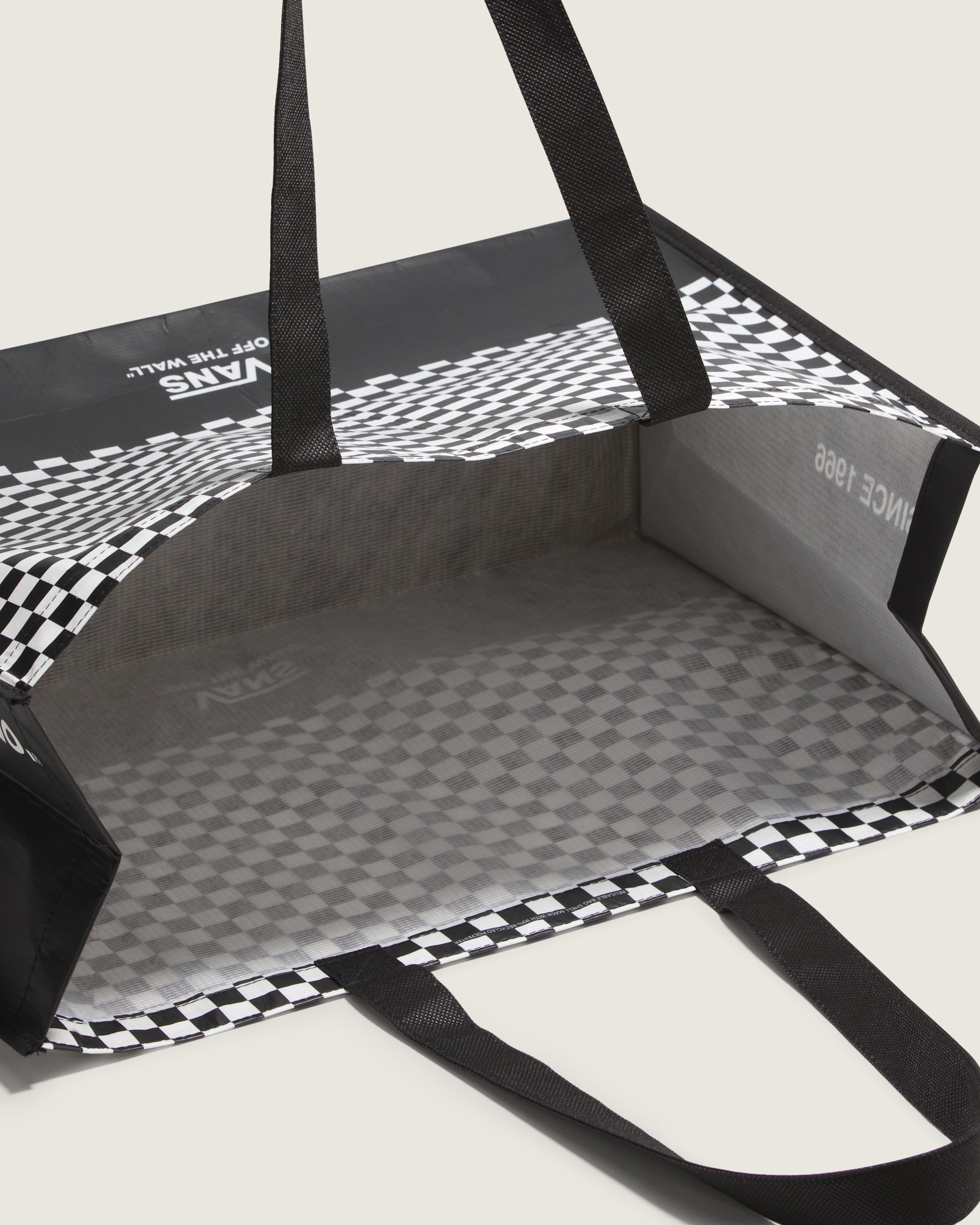 Checkerboard Reusable Tote Bag VANS Checkerboard Black ALT2