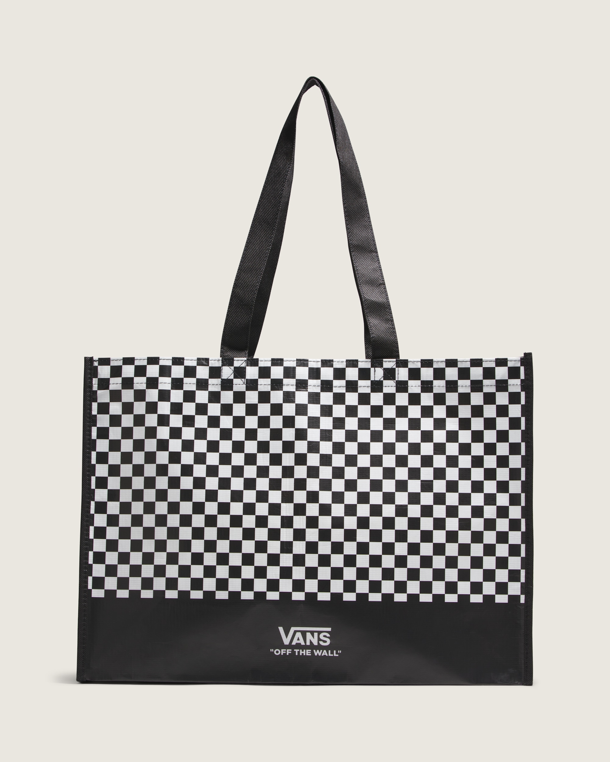 Checkerboard Reusable Tote Bag VANS Checkerboard Black HERO