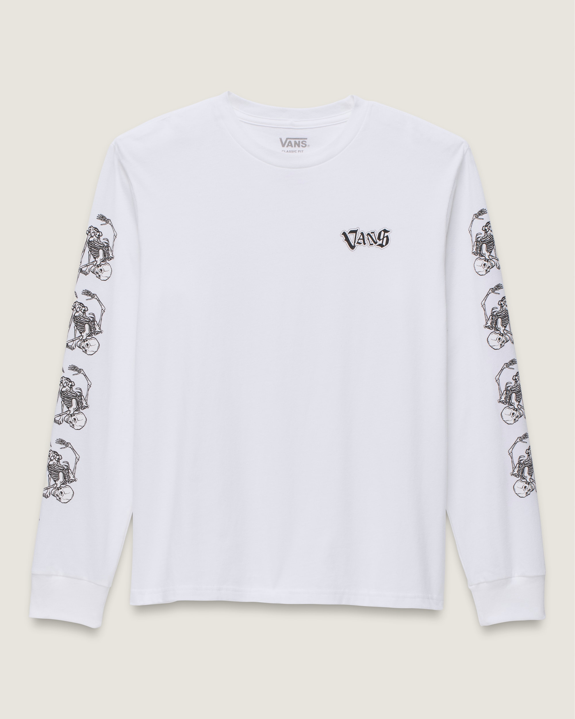 Kids Bad 2 Bone Long Sleeve T-Shirt in White | Vans