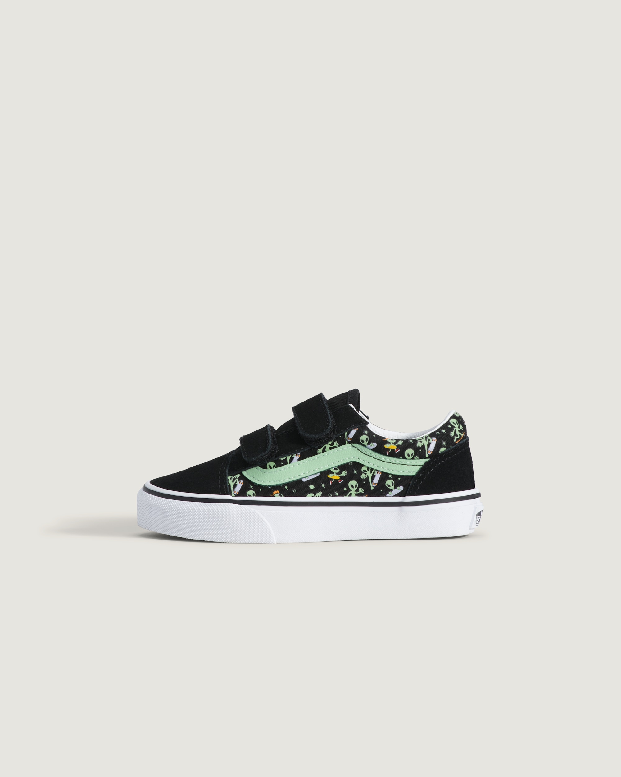 Little Kids Old Skool V Shoe VANS Black  Green HERO