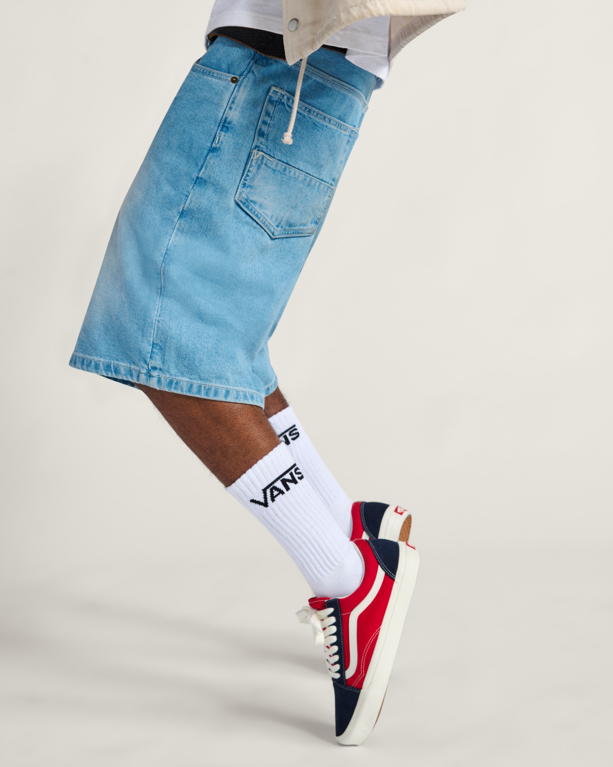 Old Skool Shoe VANS Navy Blue  Red ALT4