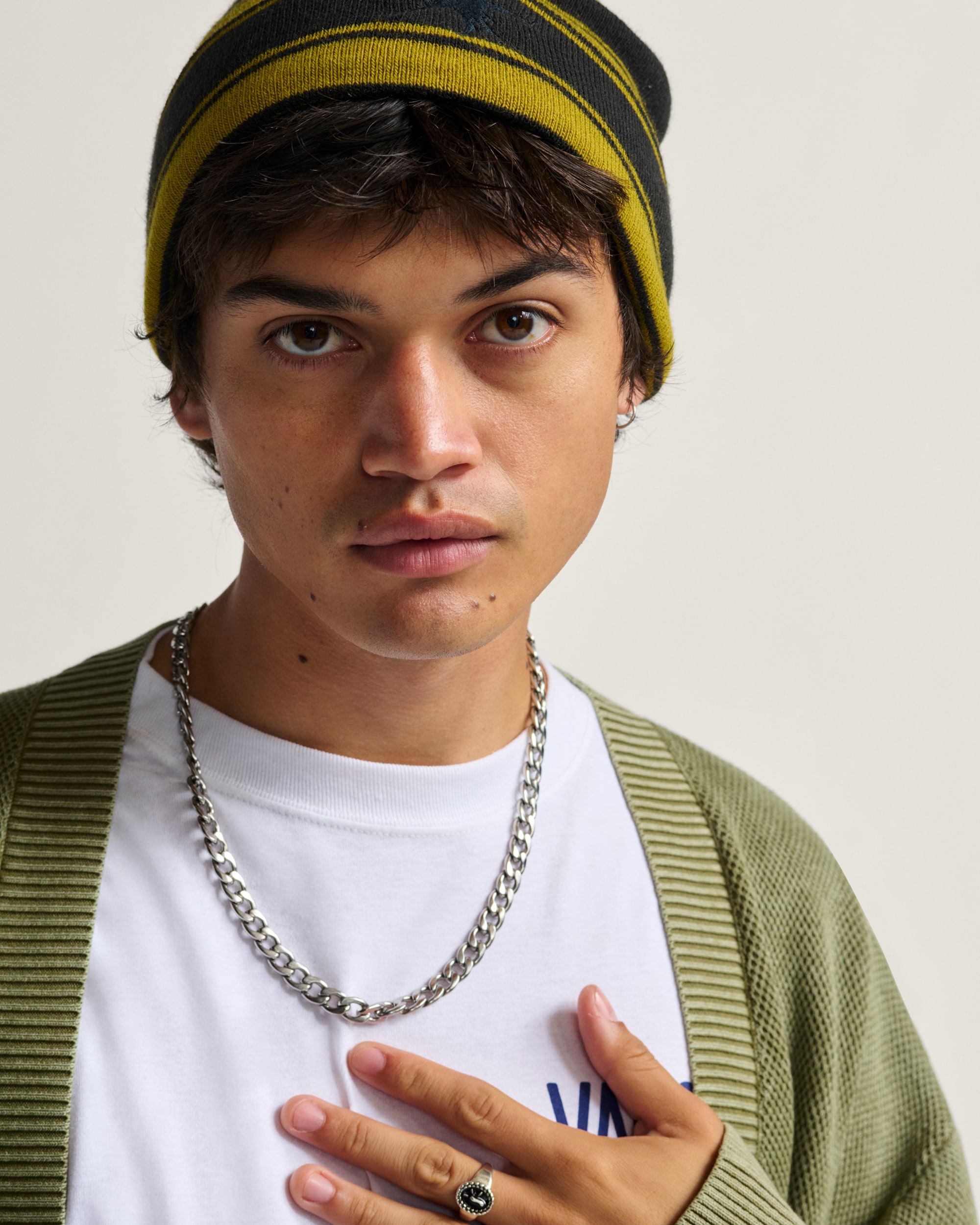 Skate Blurry Stripe Beanie VANS Black ALT1