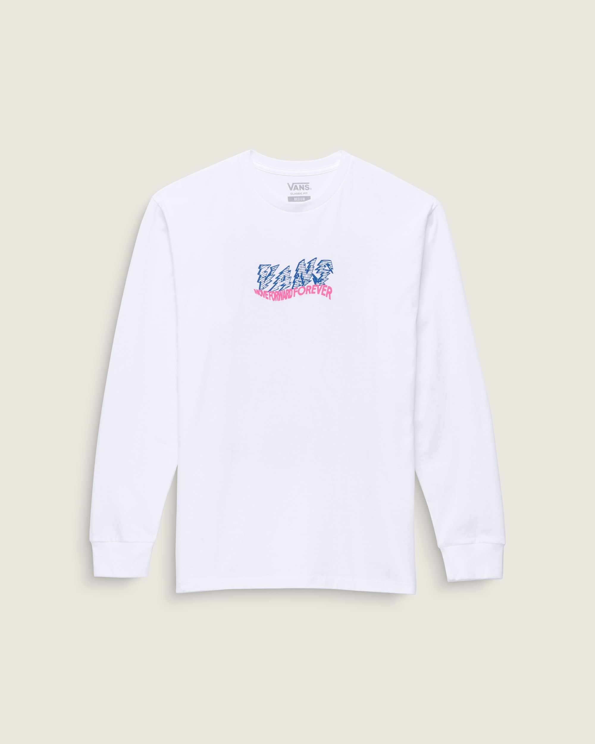 Digital Wavy Vans Long Sleeve TShirt VANS White HERO