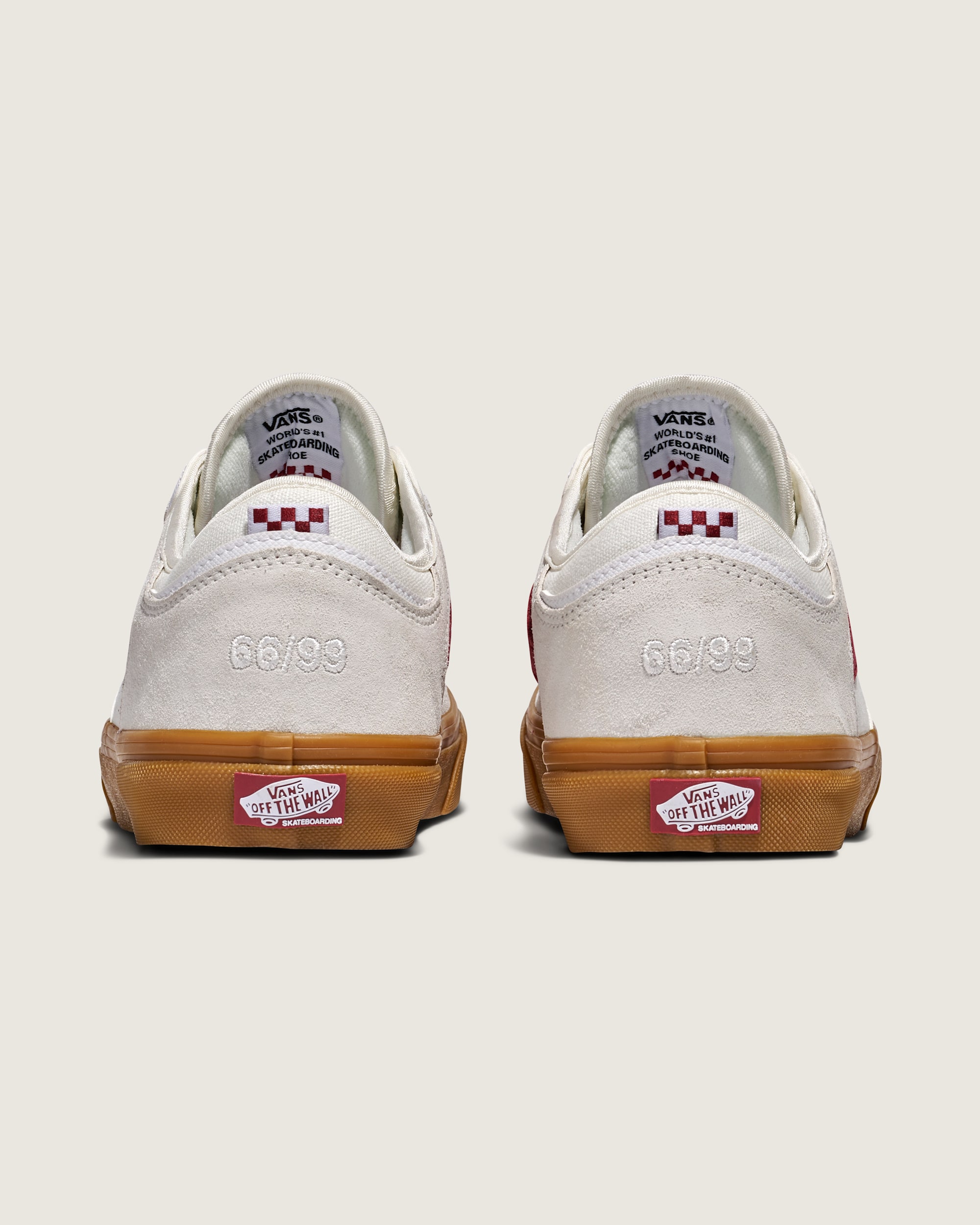 Skate Rowley Shoe in White / Red / Gum | Vans