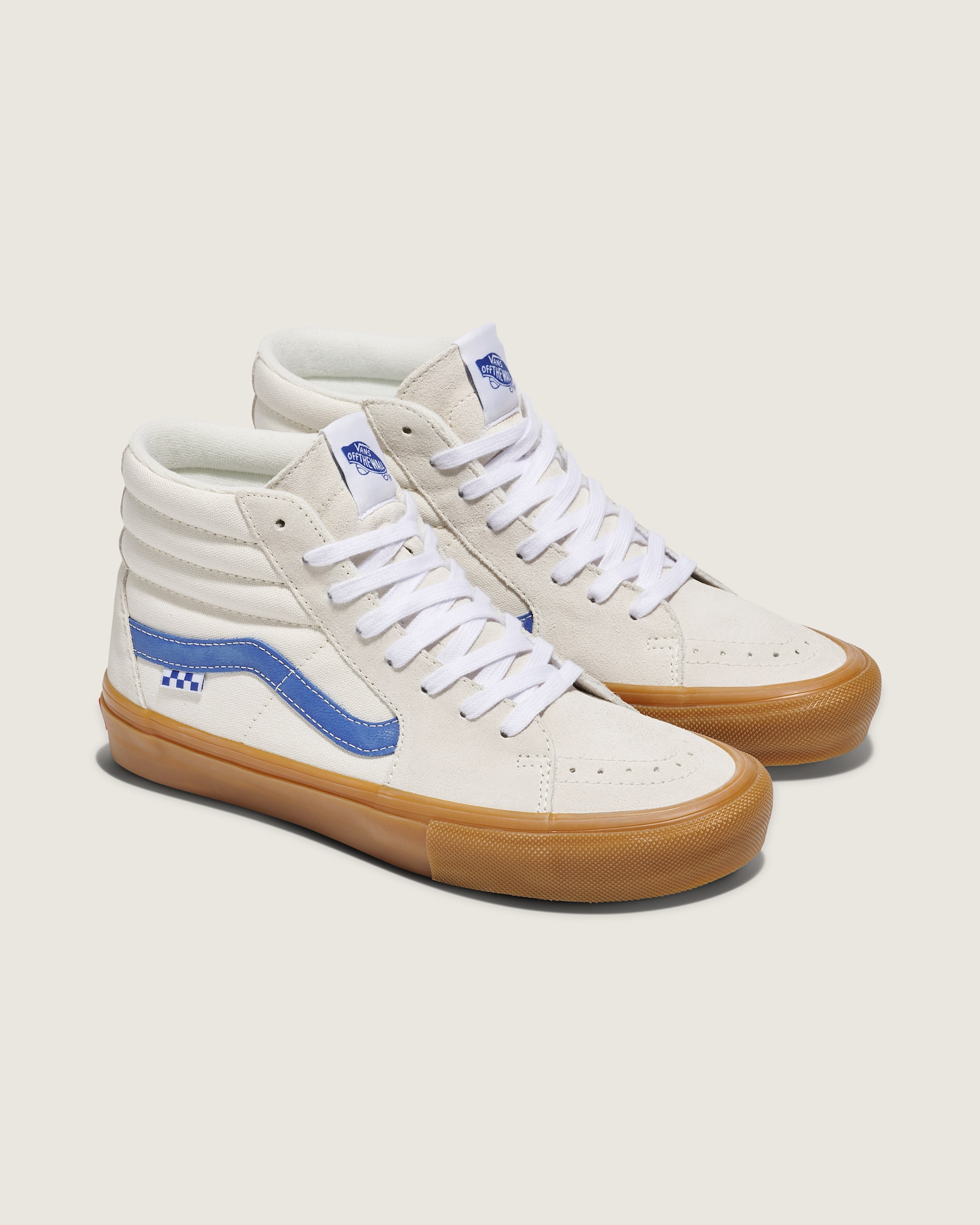 Skate Sk8Hi Shoe VANS White  Blue  Gum ALT1