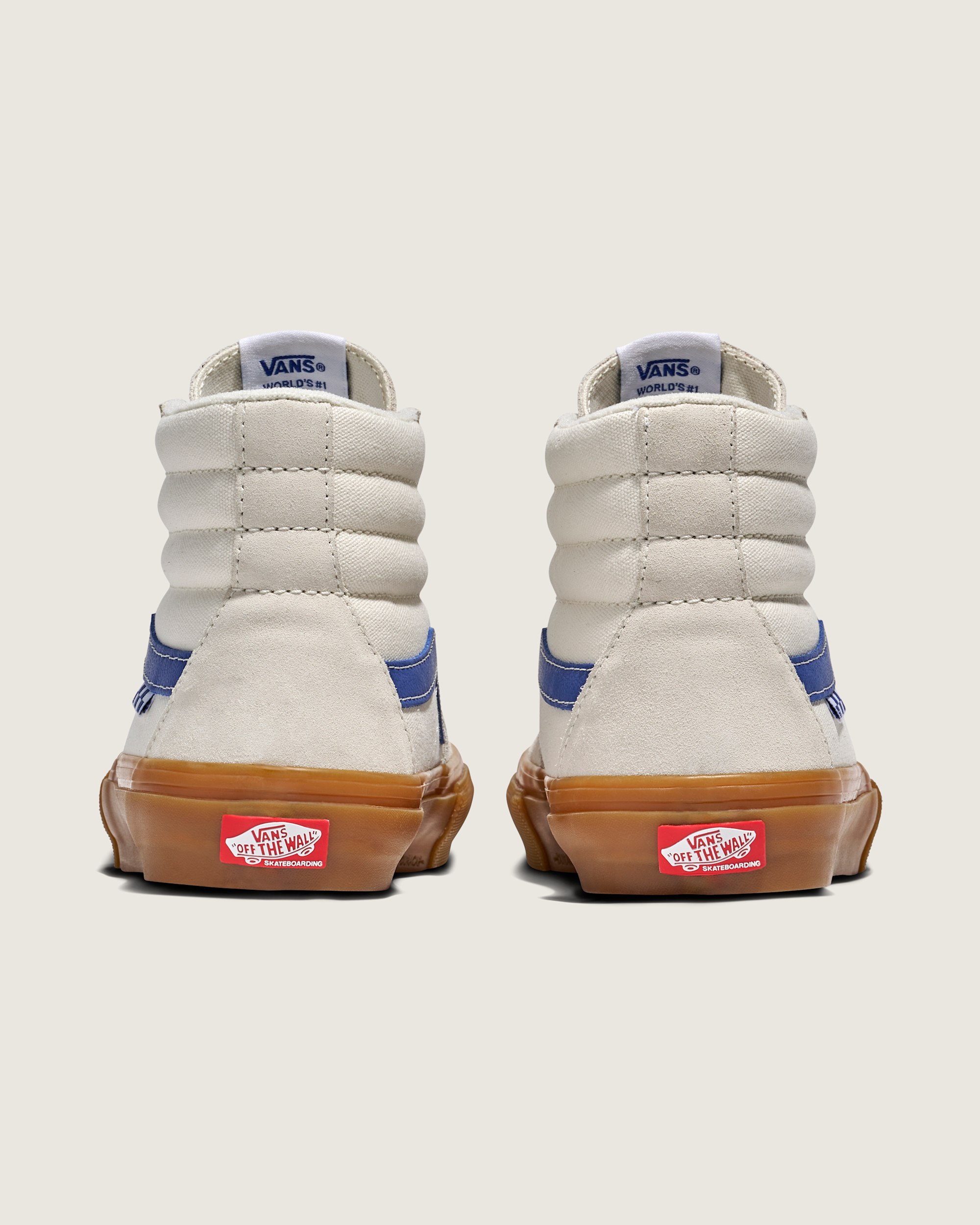 Skate Sk8Hi Shoe VANS White  Blue  Gum ALT3