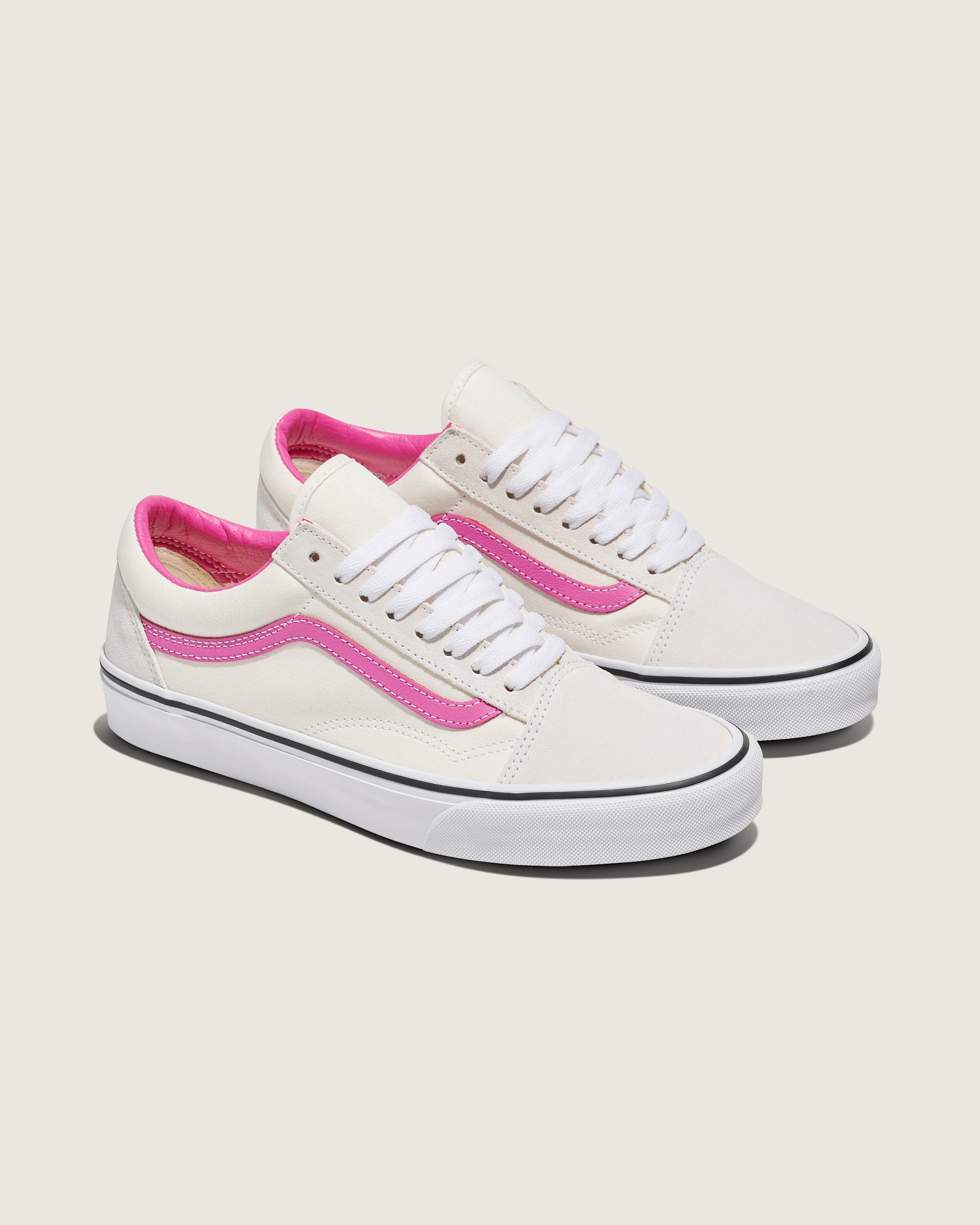 Old Skool Shoe VANS Cream Beige  Pink ALT1