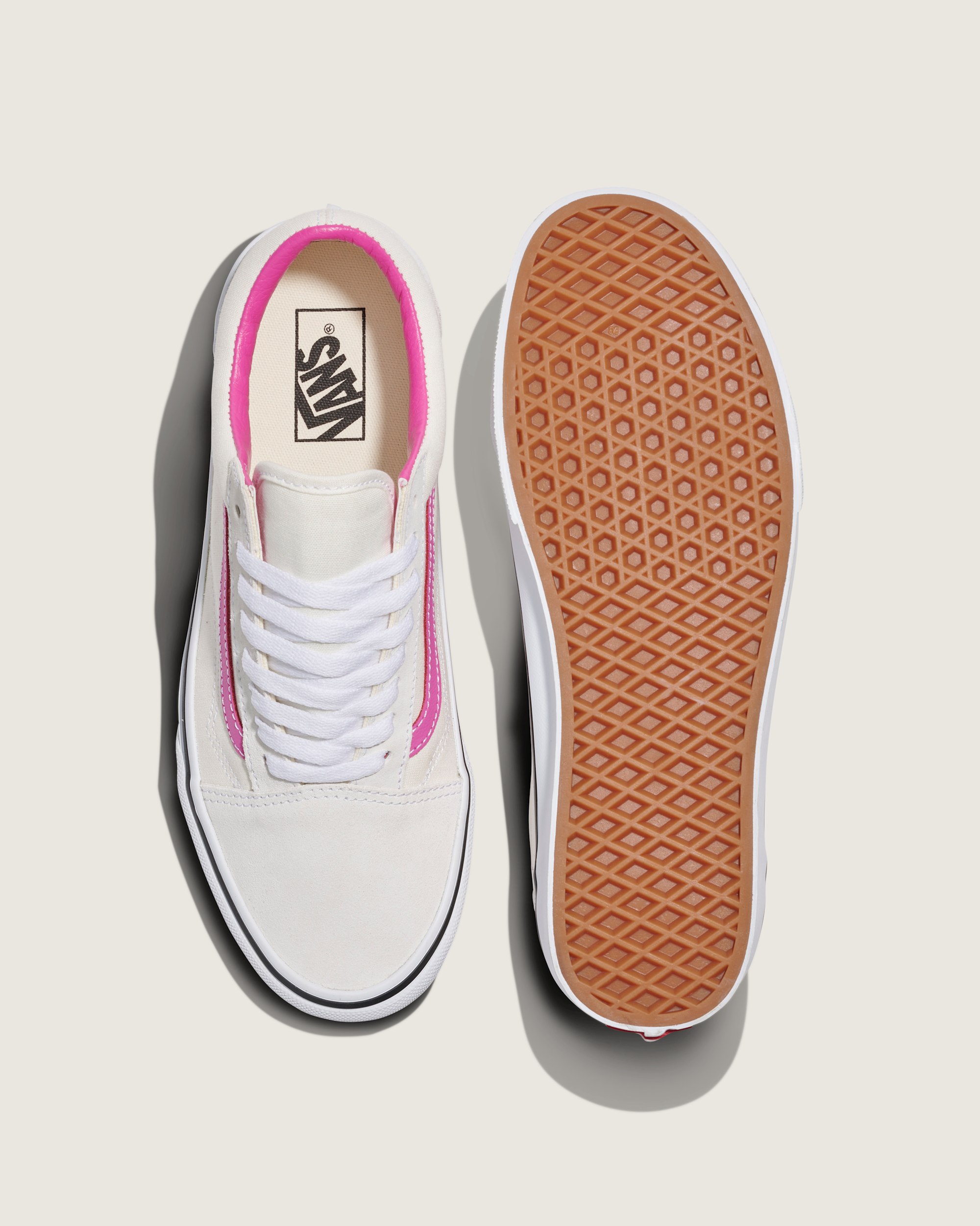 Old Skool Shoe VANS Cream Beige  Pink ALT2