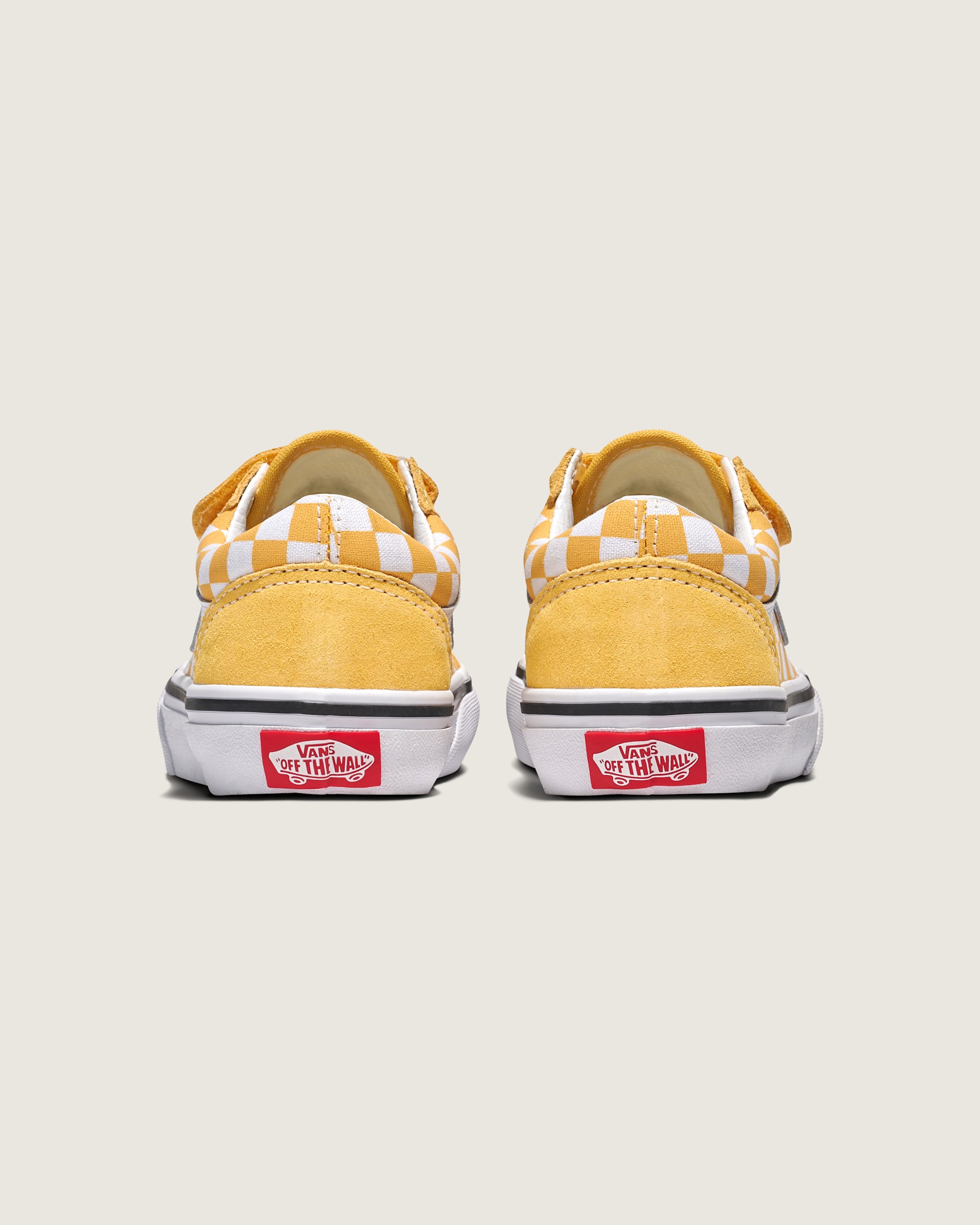 Big Kids Old Skool V Checkerboard Shoe VANS Banana Cream Yellow  White ALT3