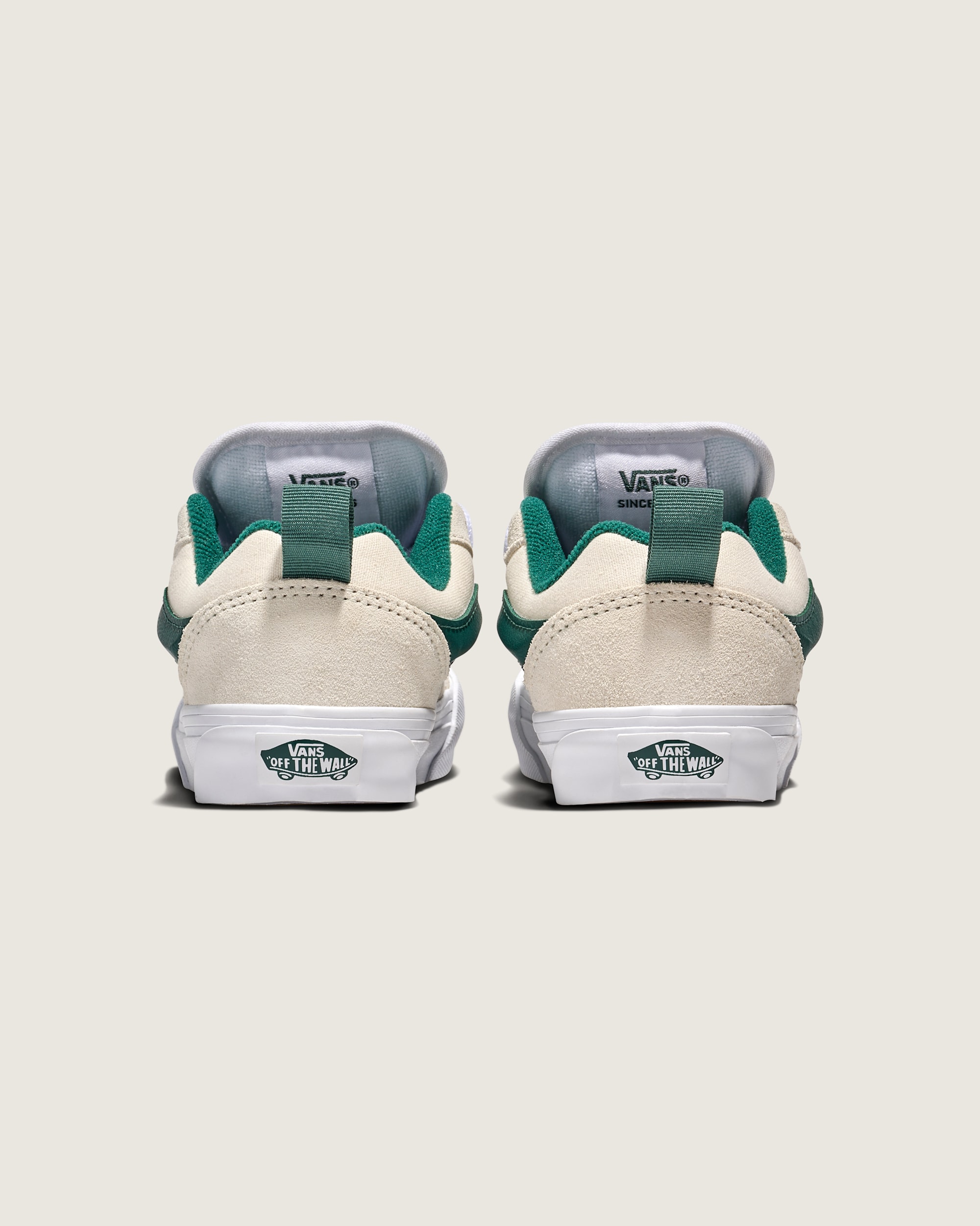 Little Kids Knu Skool Shoe VANS Marshmallow White  Green ALT3
