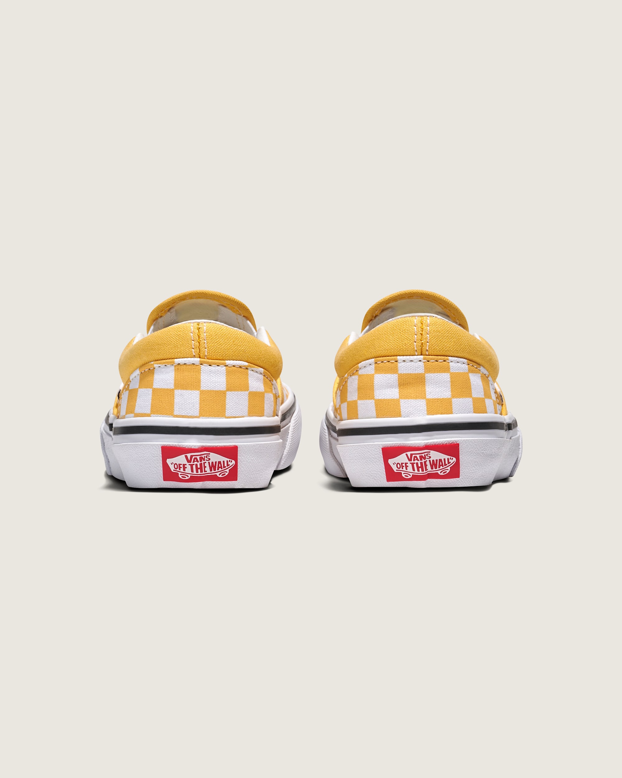 Little Kids Classic SlipOn Checkerboard Shoe VANS Banana Cream Yellow  White ALT3
