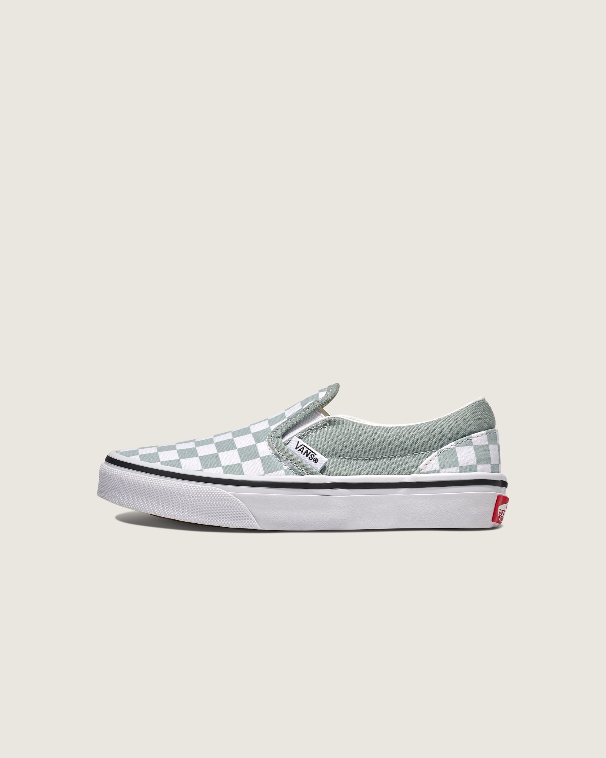 Little Kids Classic SlipOn Checkerboard Shoe VANS Pure Grey  White HERO