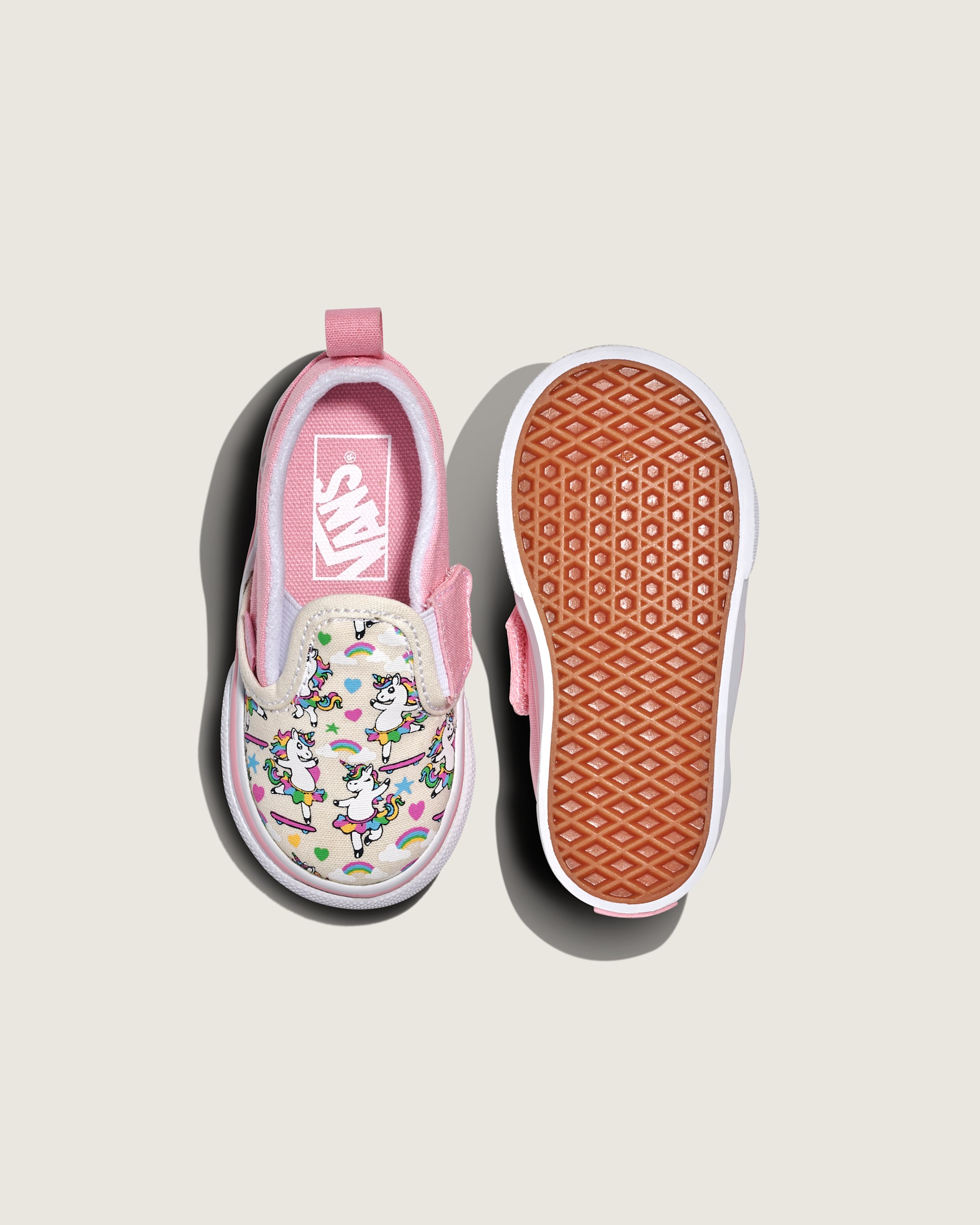 Toddler Classic SlipOn V Shoe VANS White  Pink ALT2