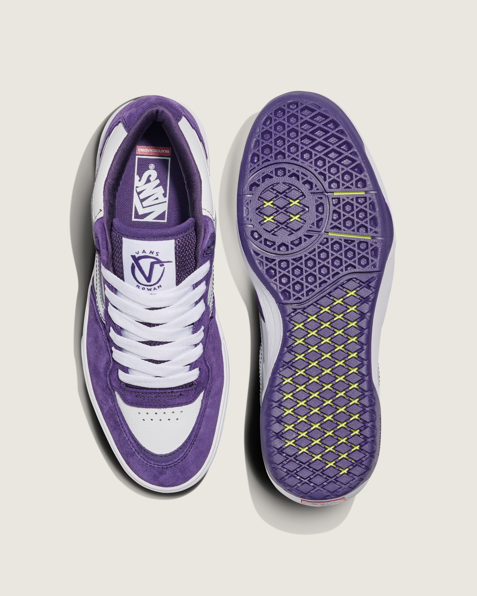 Skate Rowan 20 Shoe VANS Purple  White ALT2
