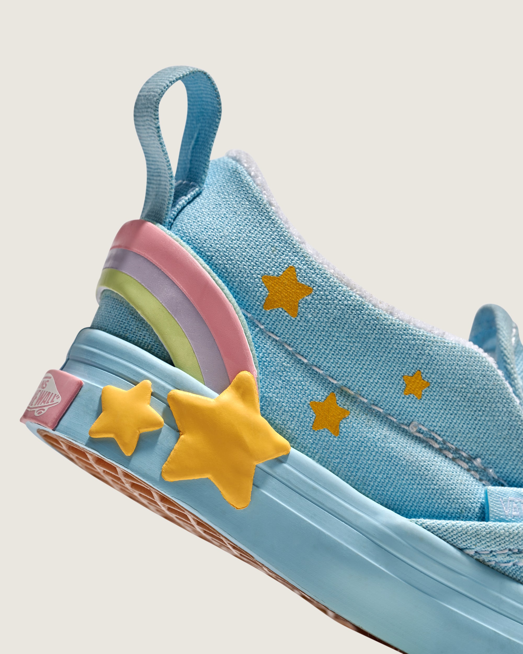 Toddler Classic SlipOn V Shoe VANS Blue  Yellow  Rainbow ALT4