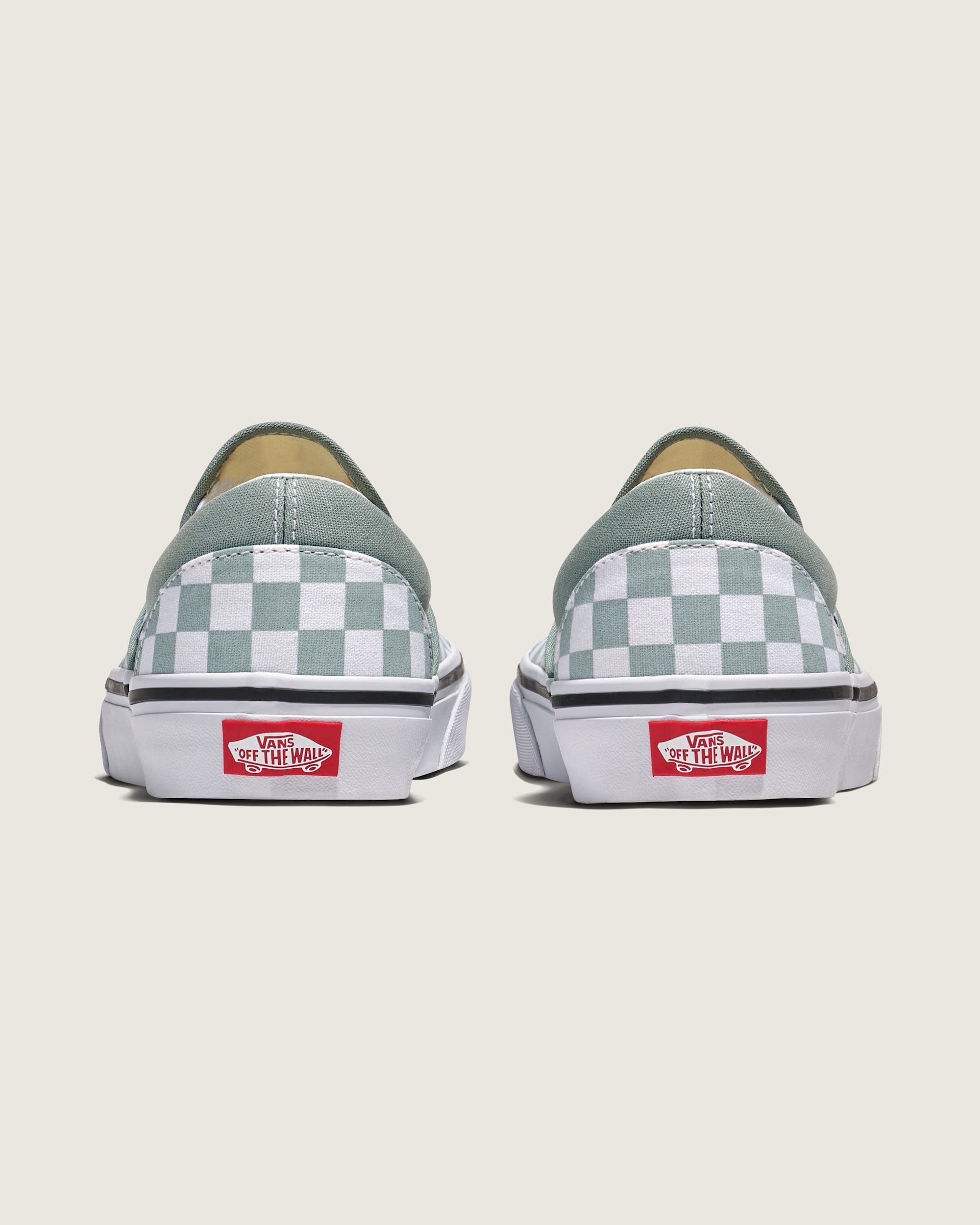 Classic SlipOn Checkerboard Shoe VANS Pure Grey  White ALT3