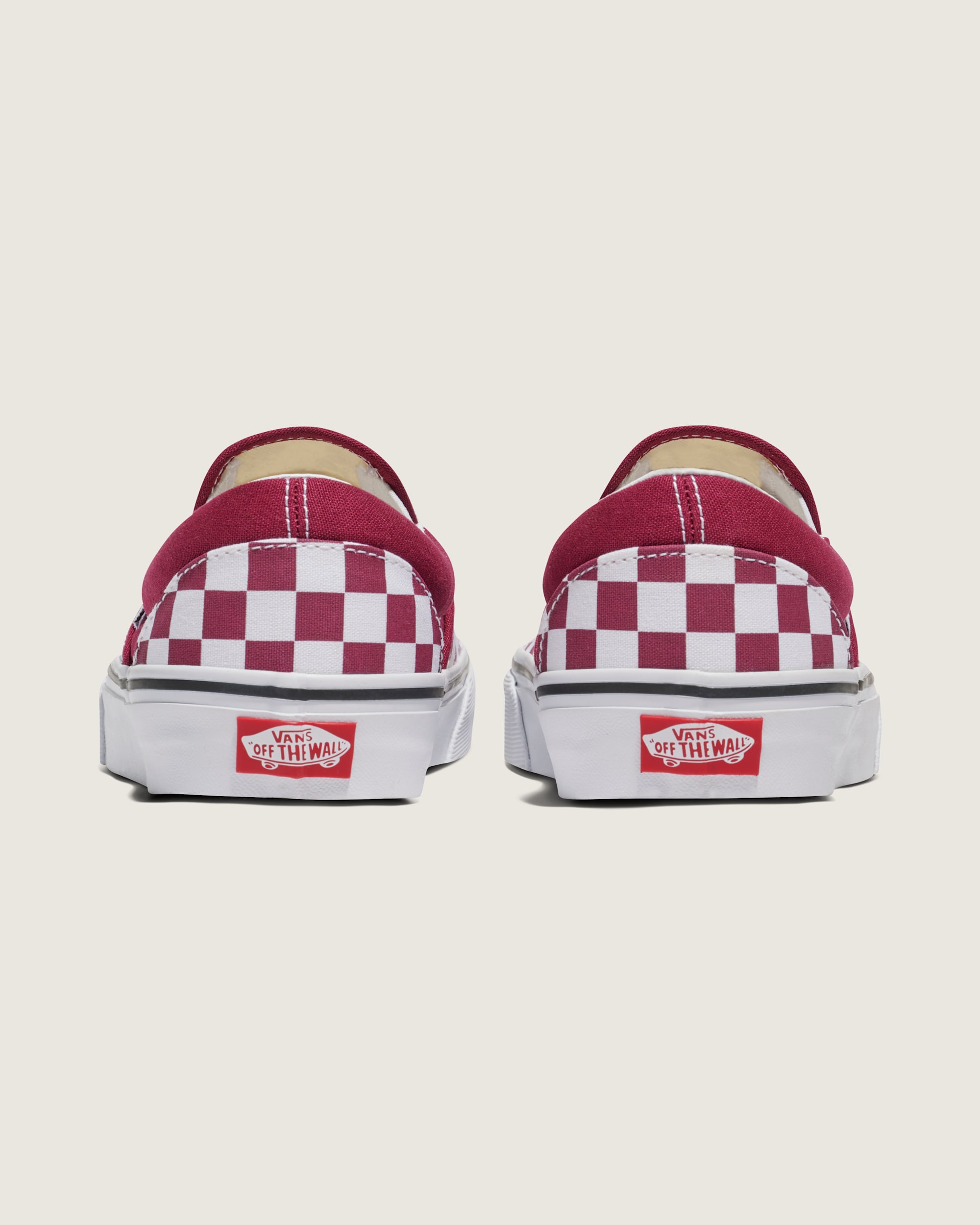 Classic SlipOn Checkerboard Shoe VANS Rhododendron Red  White ALT3