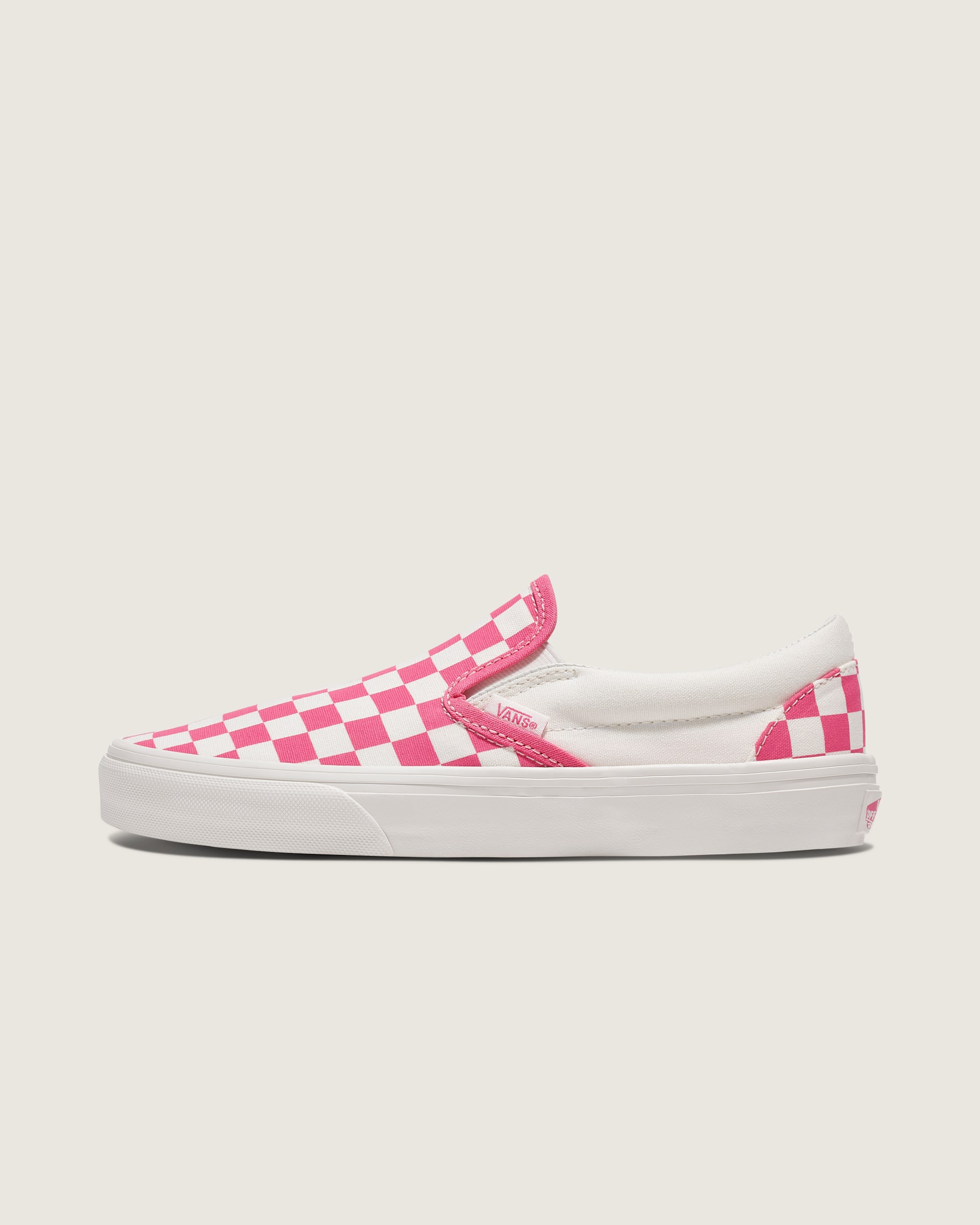 Classic SlipOn Checkerboard Shoe VANS Honeysuckle Pink  White HERO