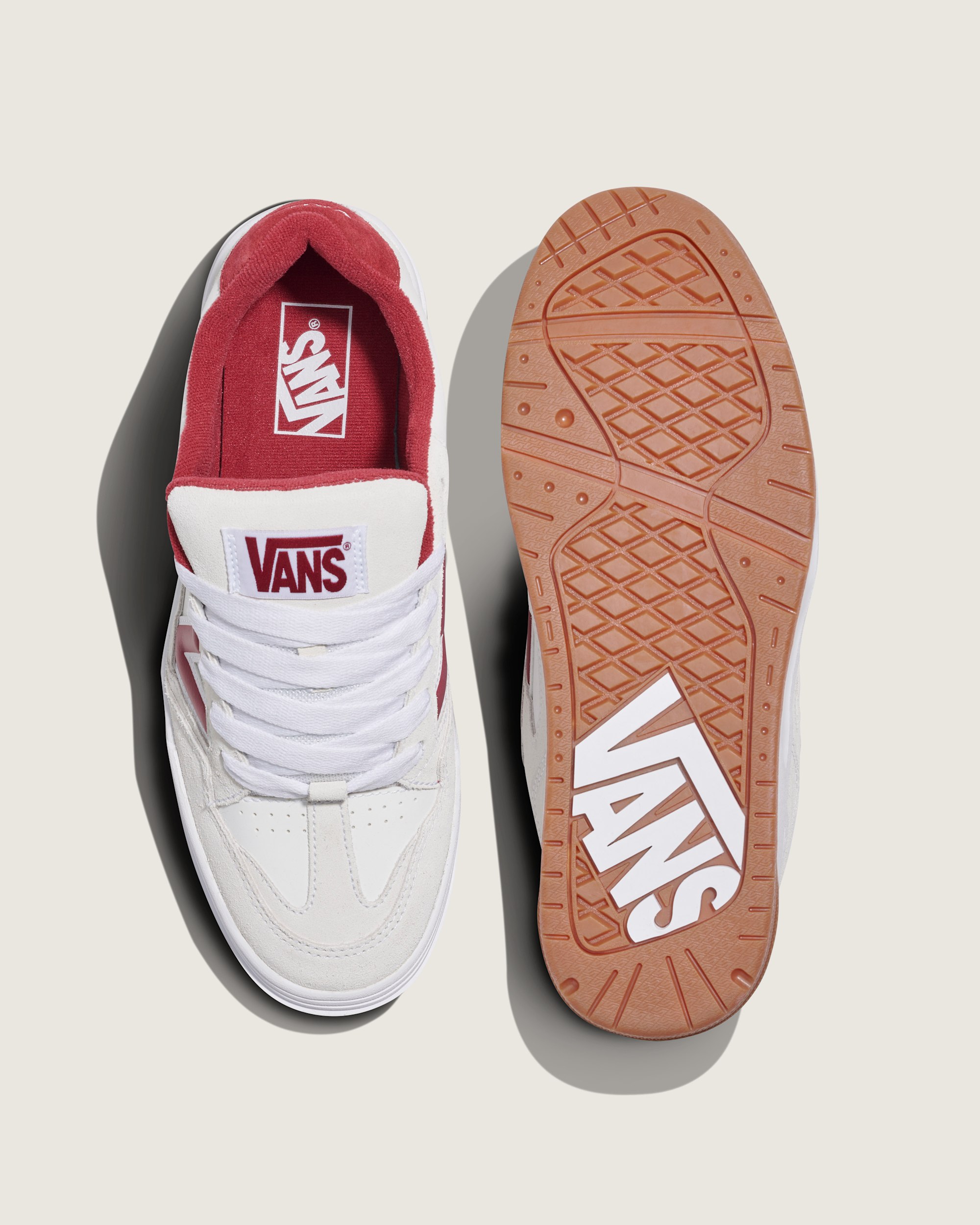 Upland Shoe in White / Sun-Dried Tomato Red | Vans