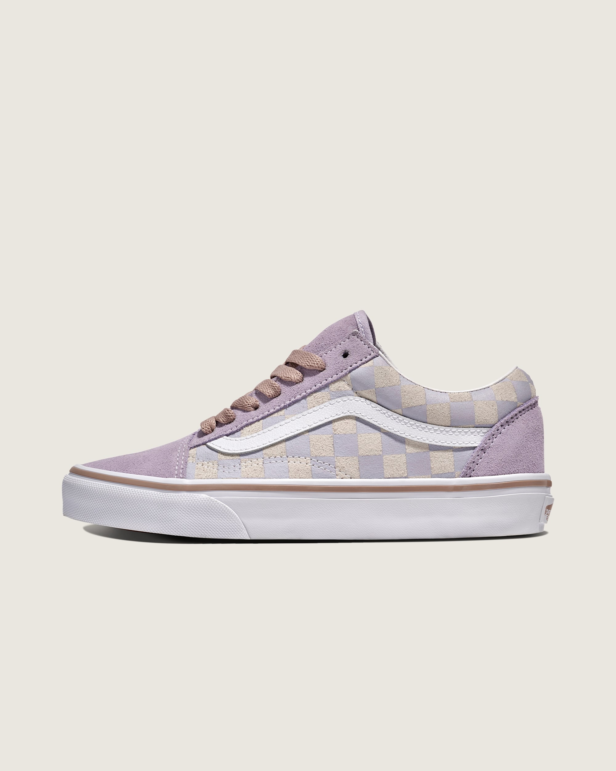 Old Skool Suede Checkerboard Shoe VANS Evening Haze Lavender Purple  Grey HERO