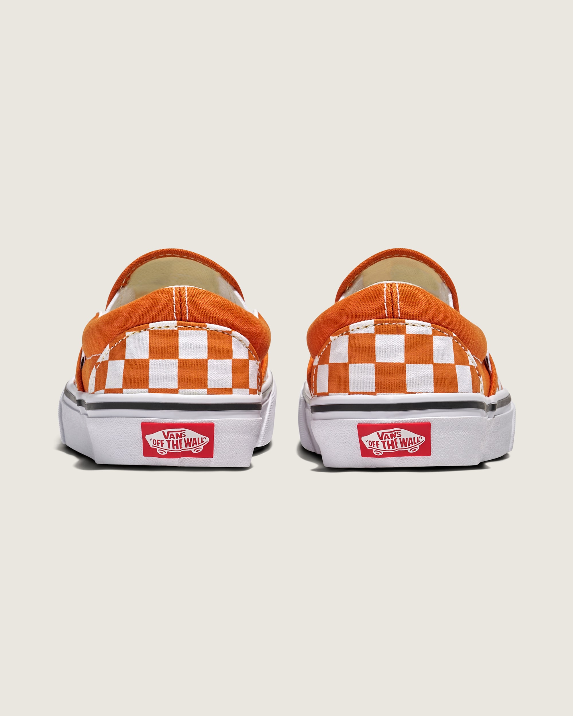 Classic SlipOn Checkerboard Shoe VANS Marmalade Orange  White ALT3