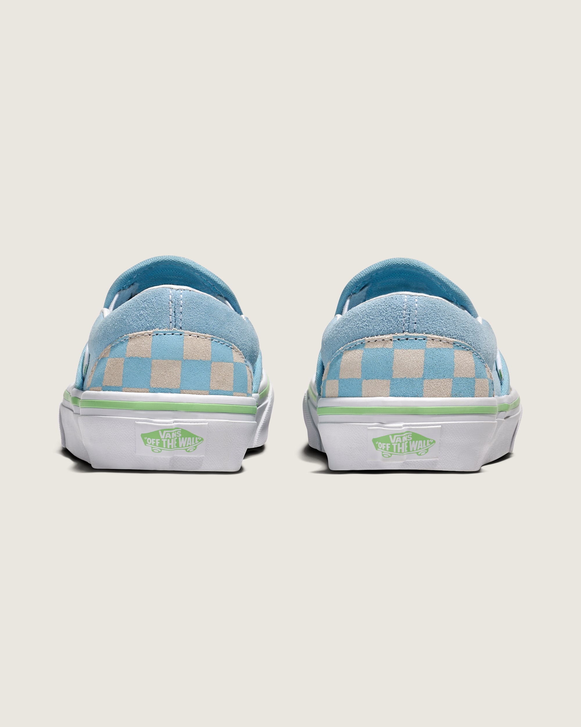 Classic SlipOn Suede Checkerboard Shoe VANS Crystal Blue  Pink ALT3